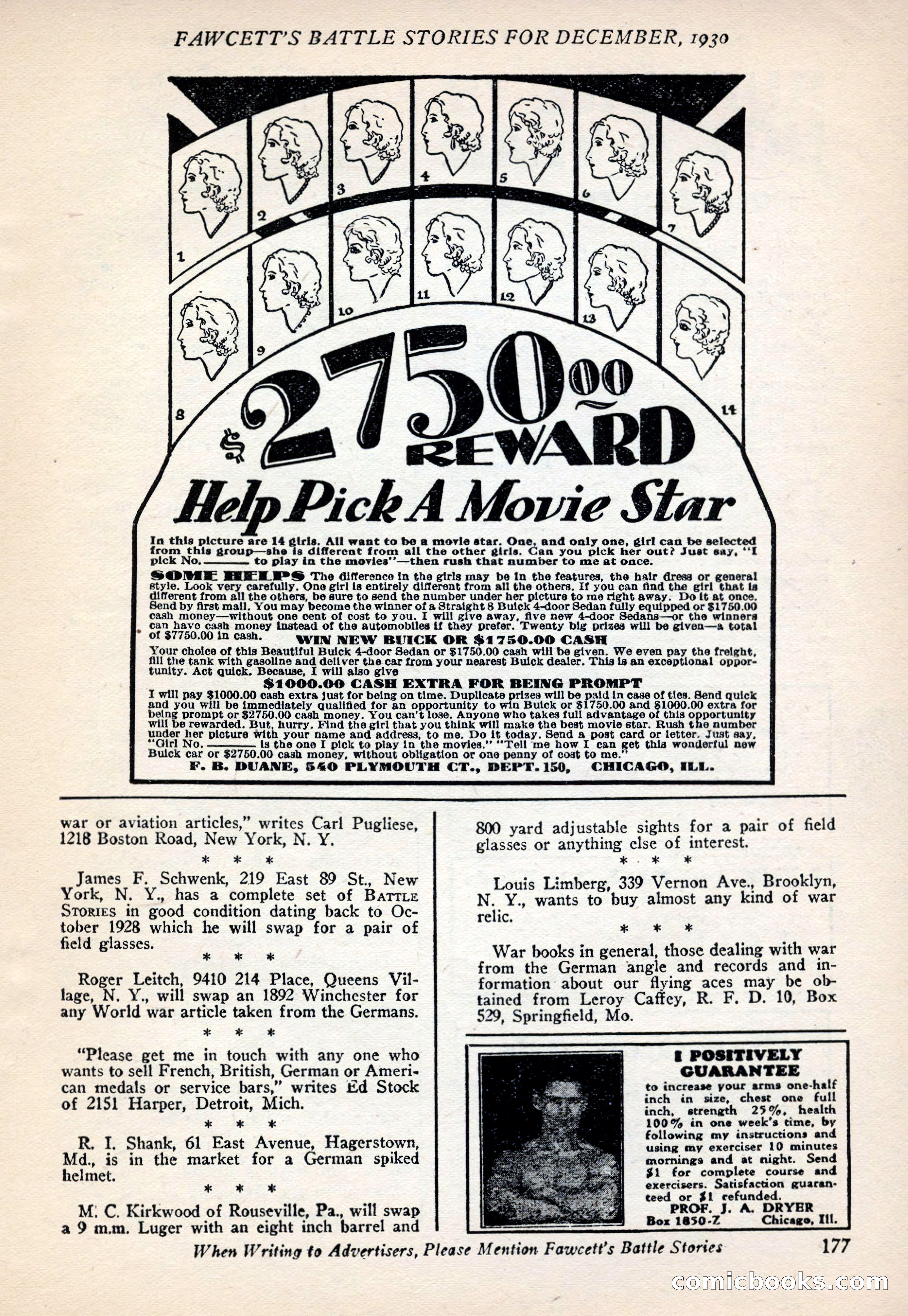 Battle Stories, December 1930 — page 177 of 188