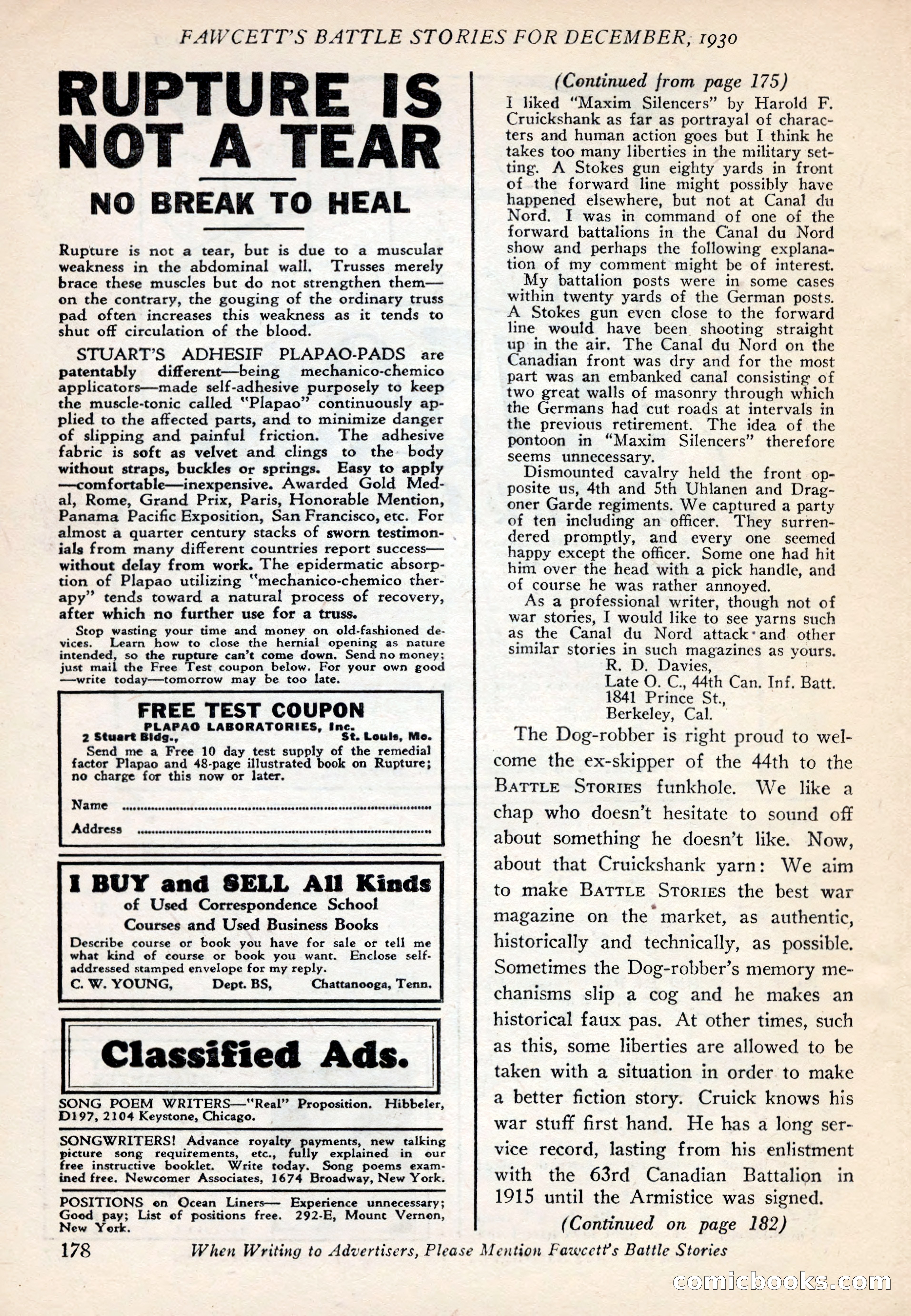 Battle Stories, December 1930 — page 178 of 188