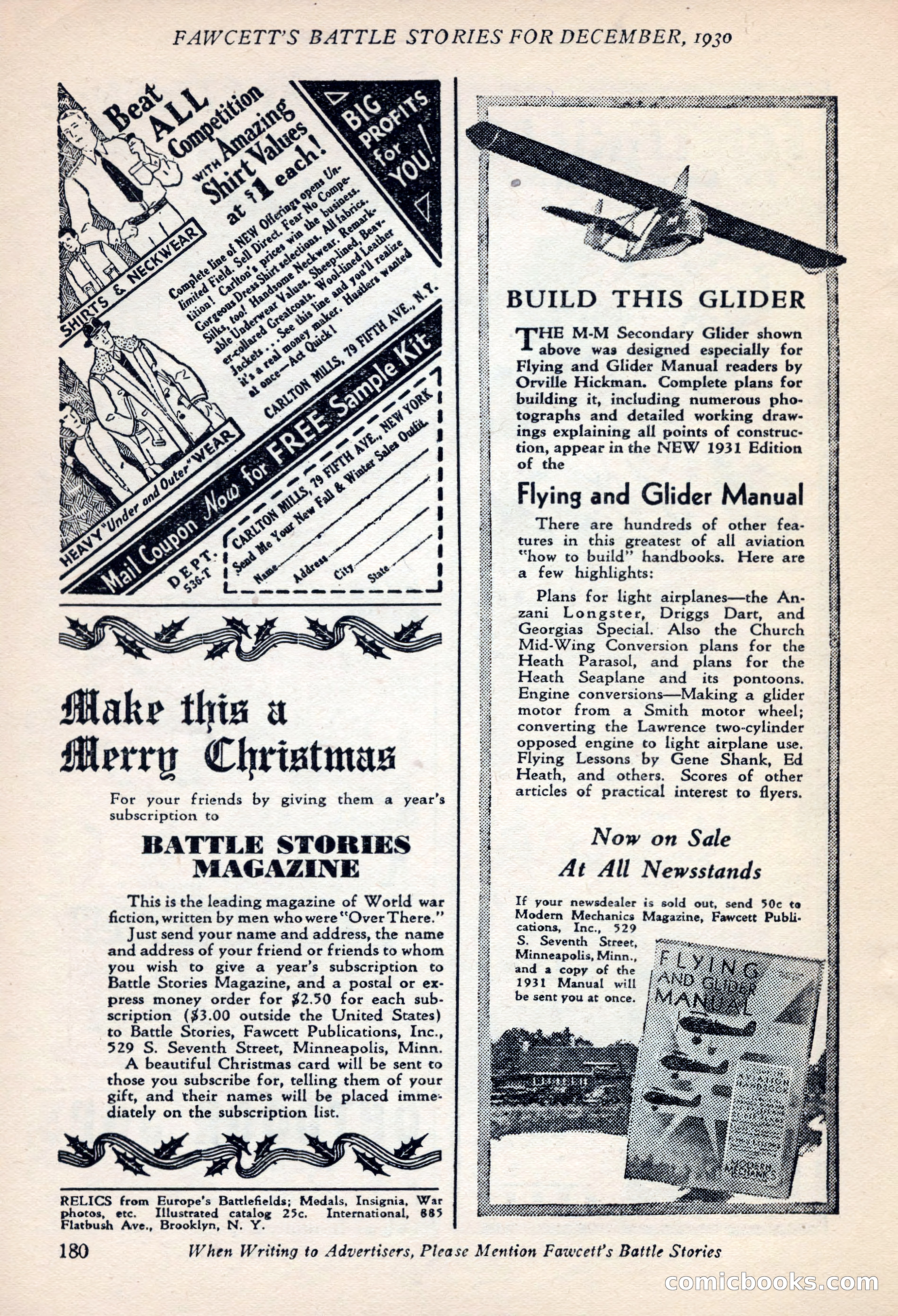 Battle Stories, December 1930 — page 180 of 188