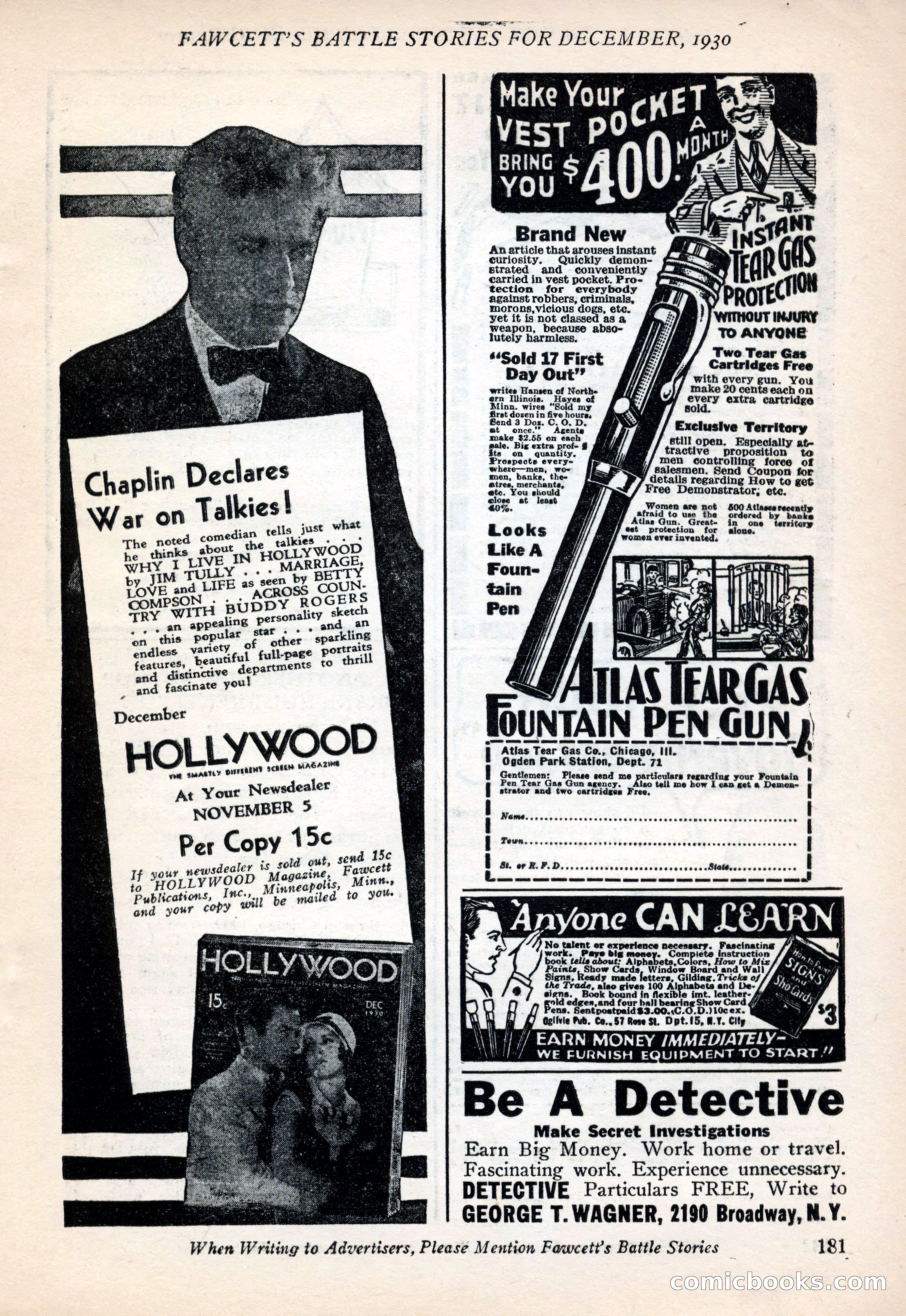 Battle Stories, December 1930 — page 181 of 188