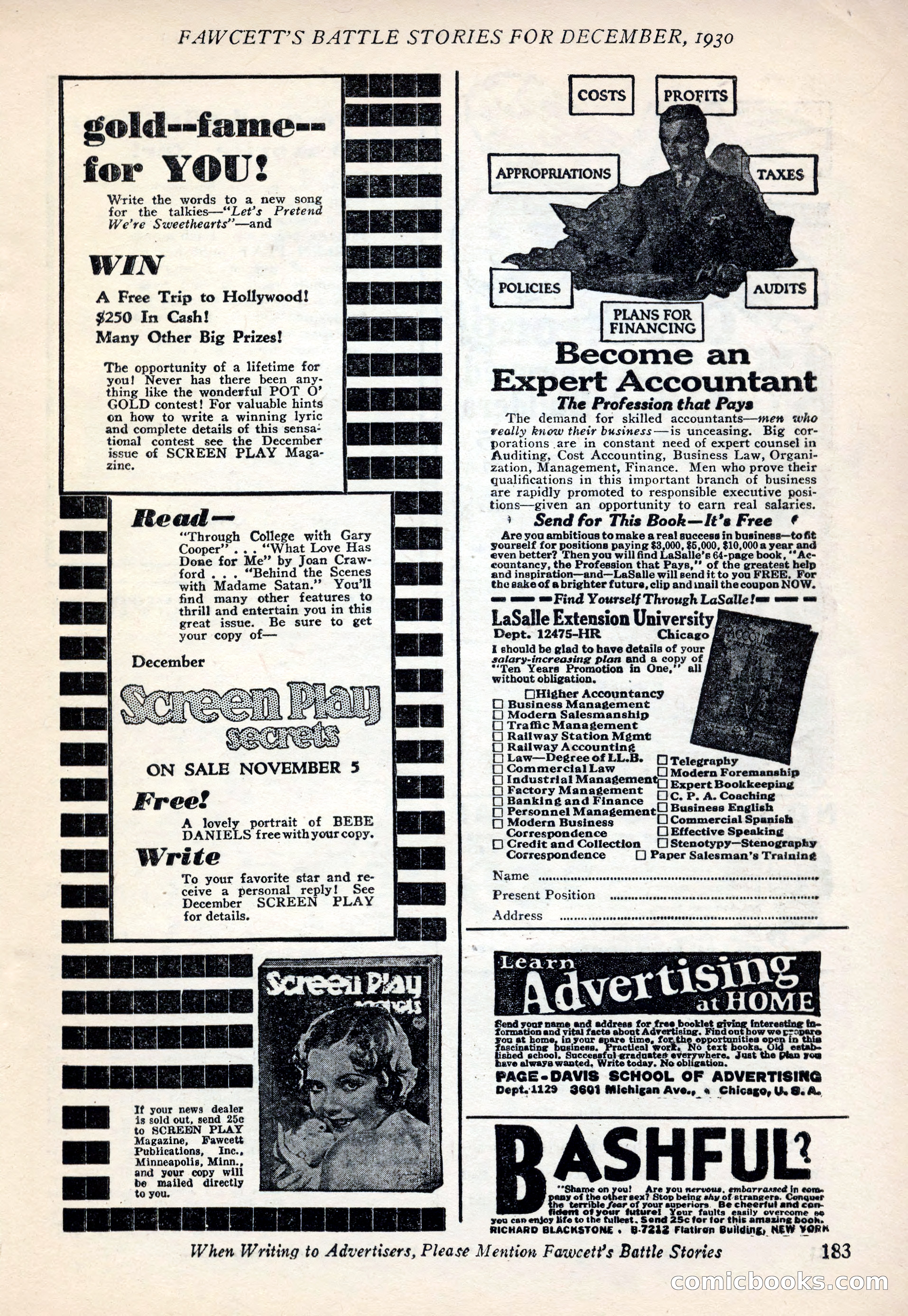 Battle Stories, December 1930 — page 183 of 188