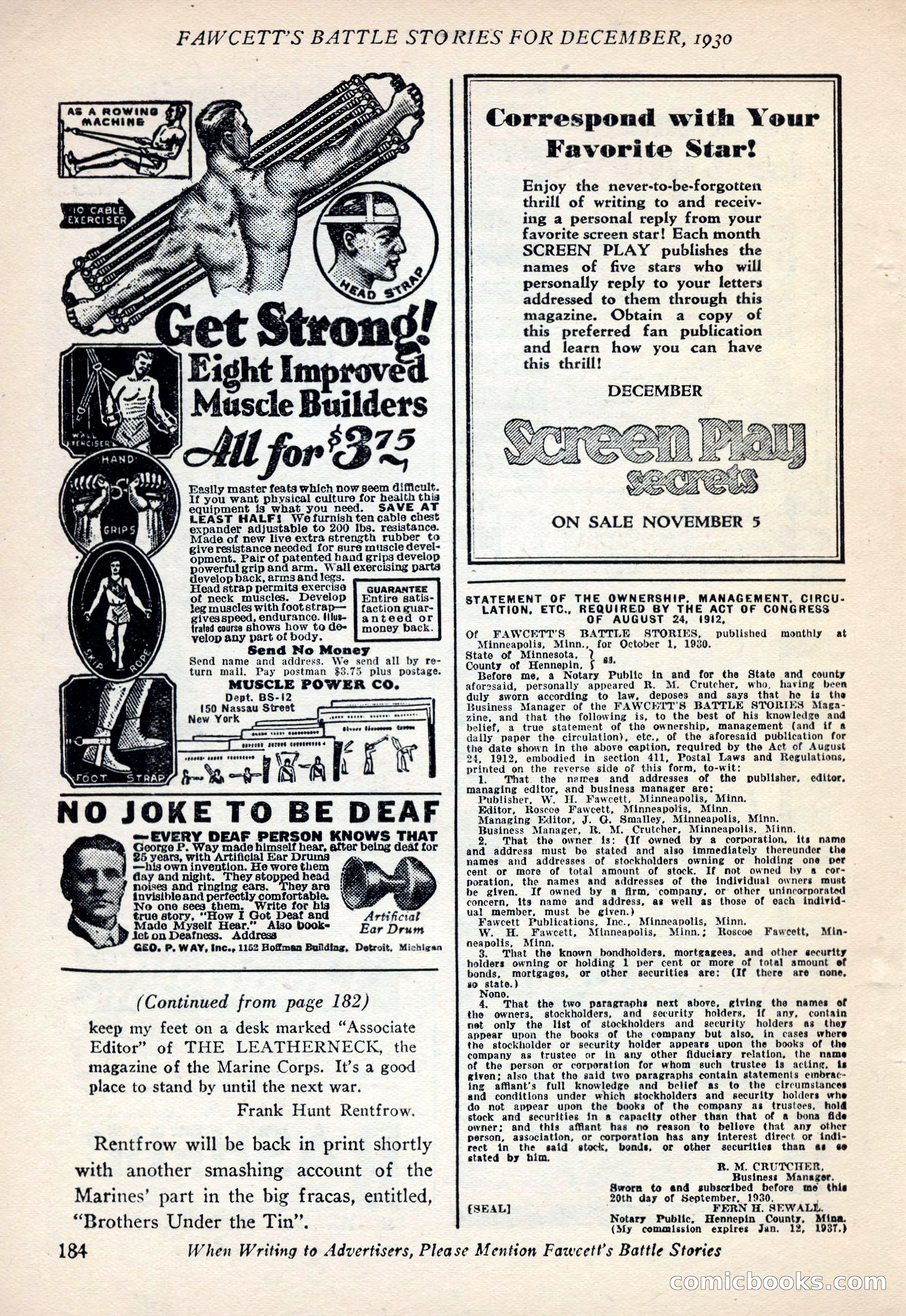 Battle Stories, December 1930 — page 184 of 188