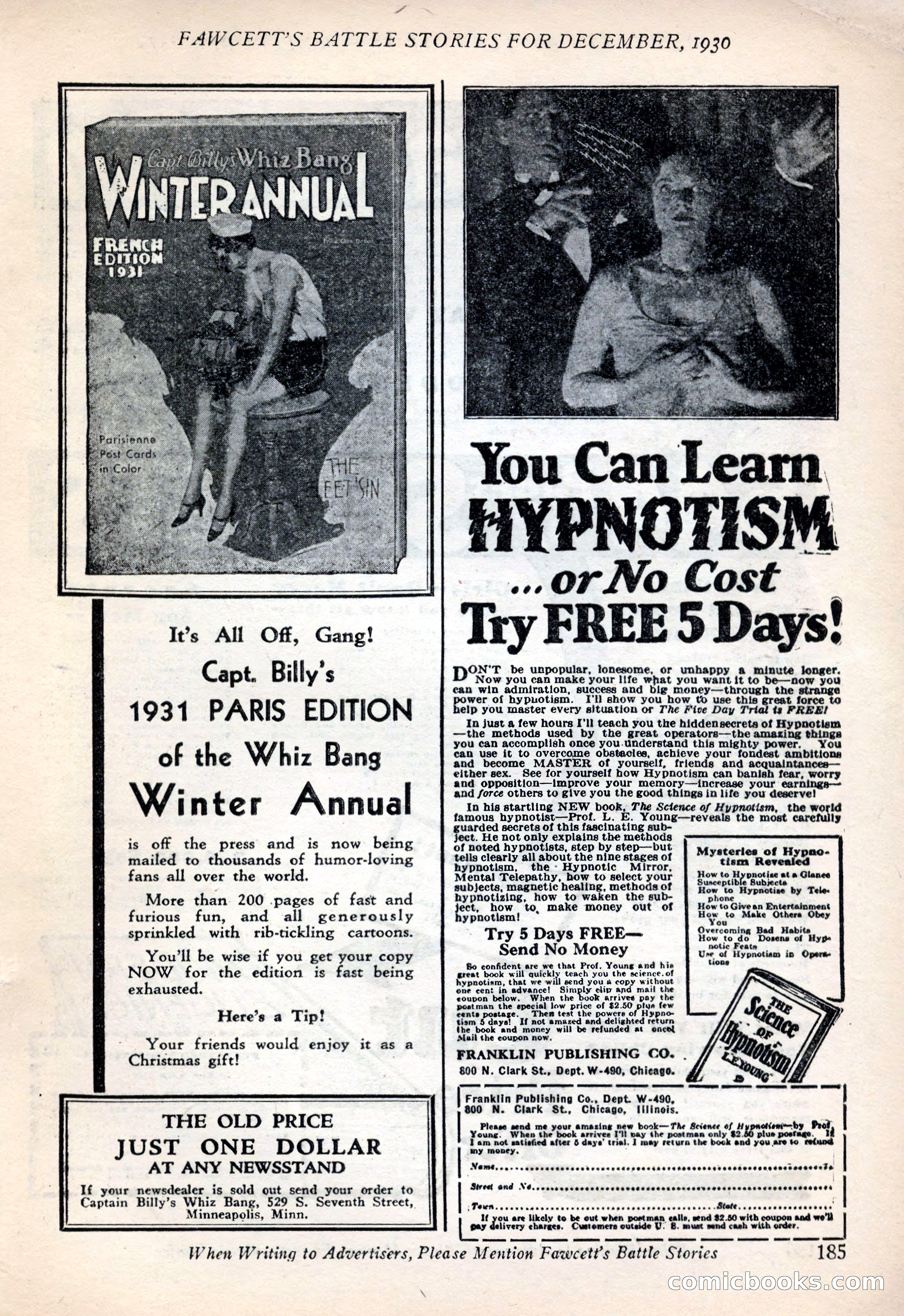 Battle Stories, December 1930 — page 185 of 188