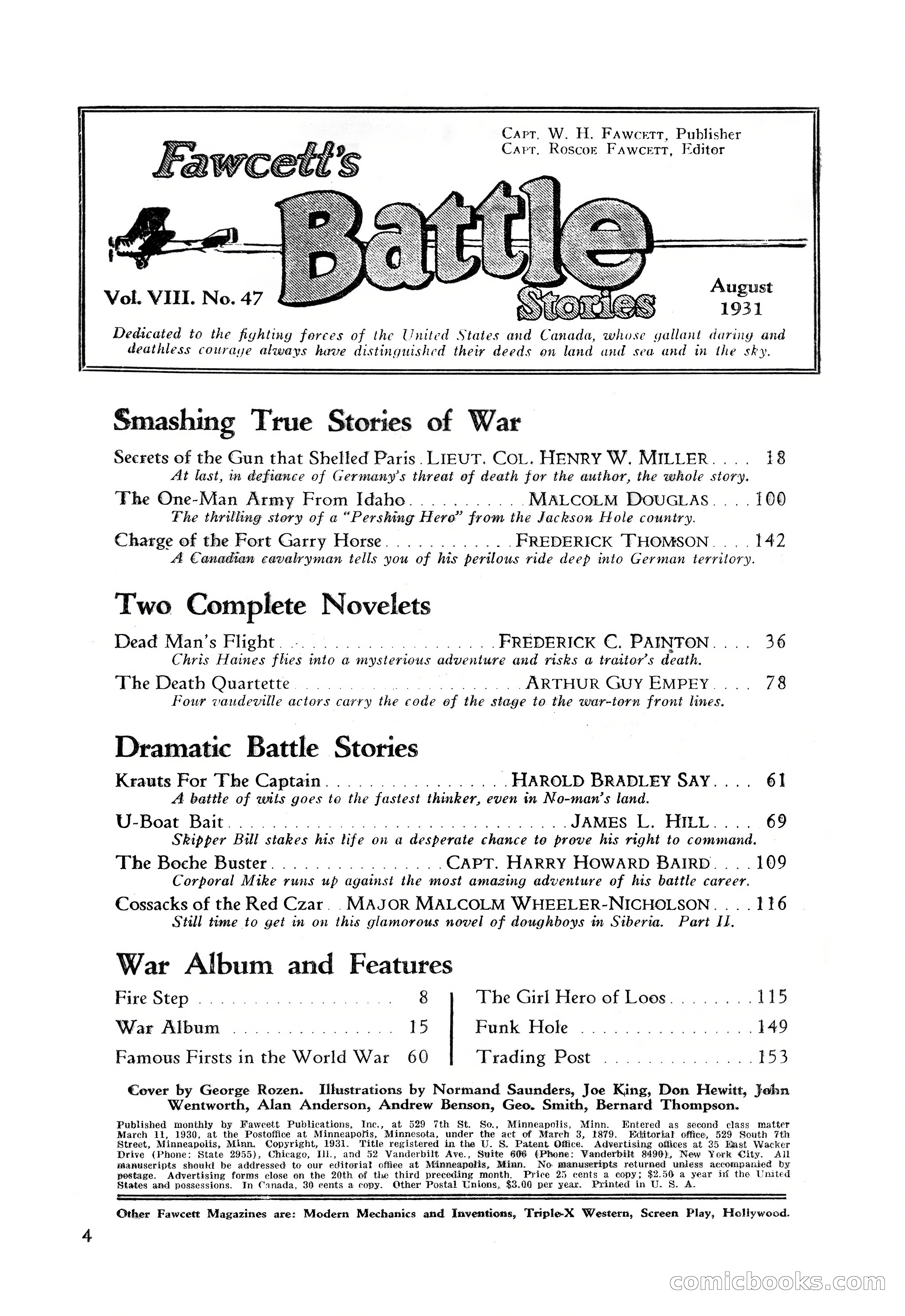 Battle Stories, August 1931 — page 4 of 164