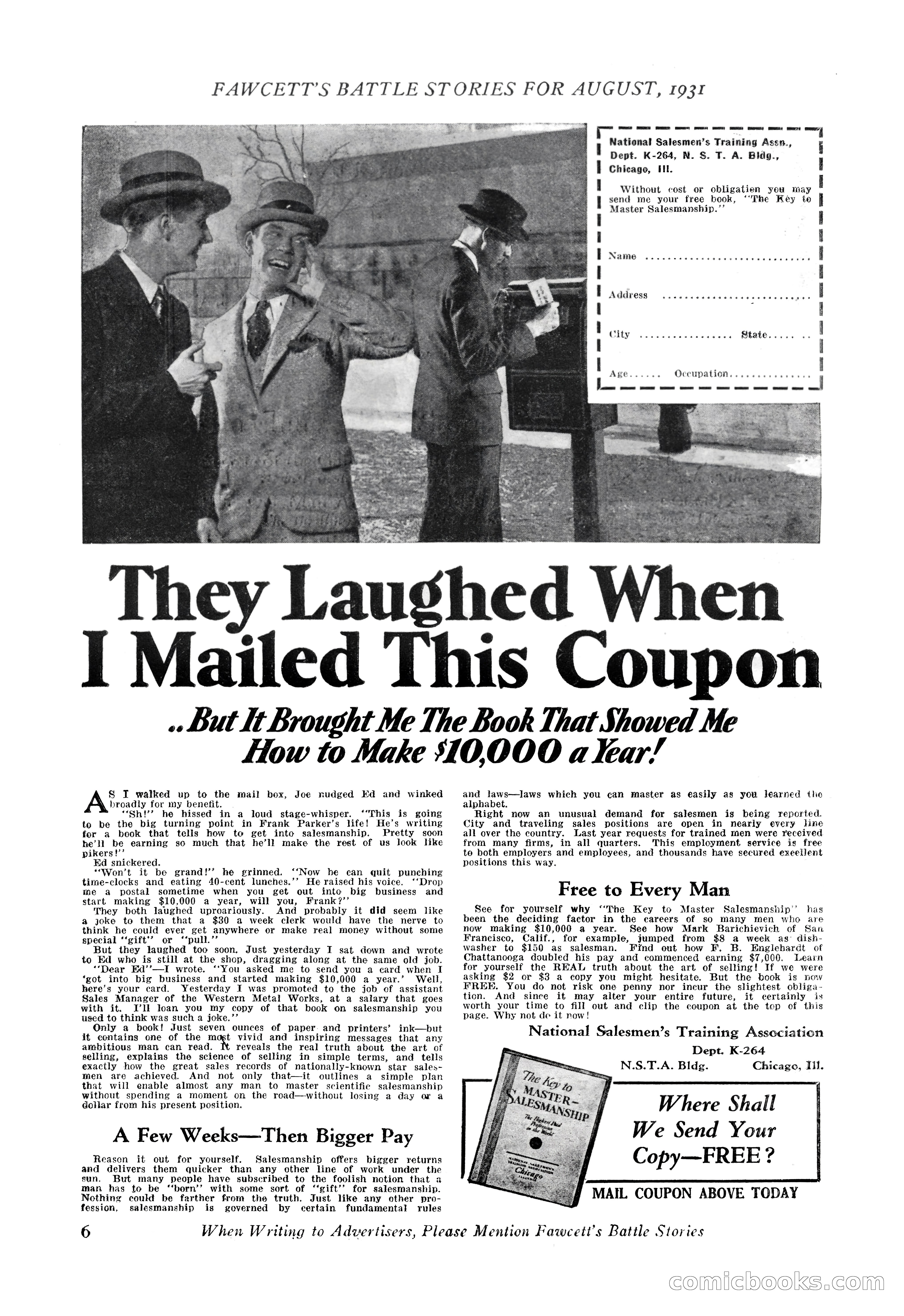 Battle Stories, August 1931 — page 6 of 164