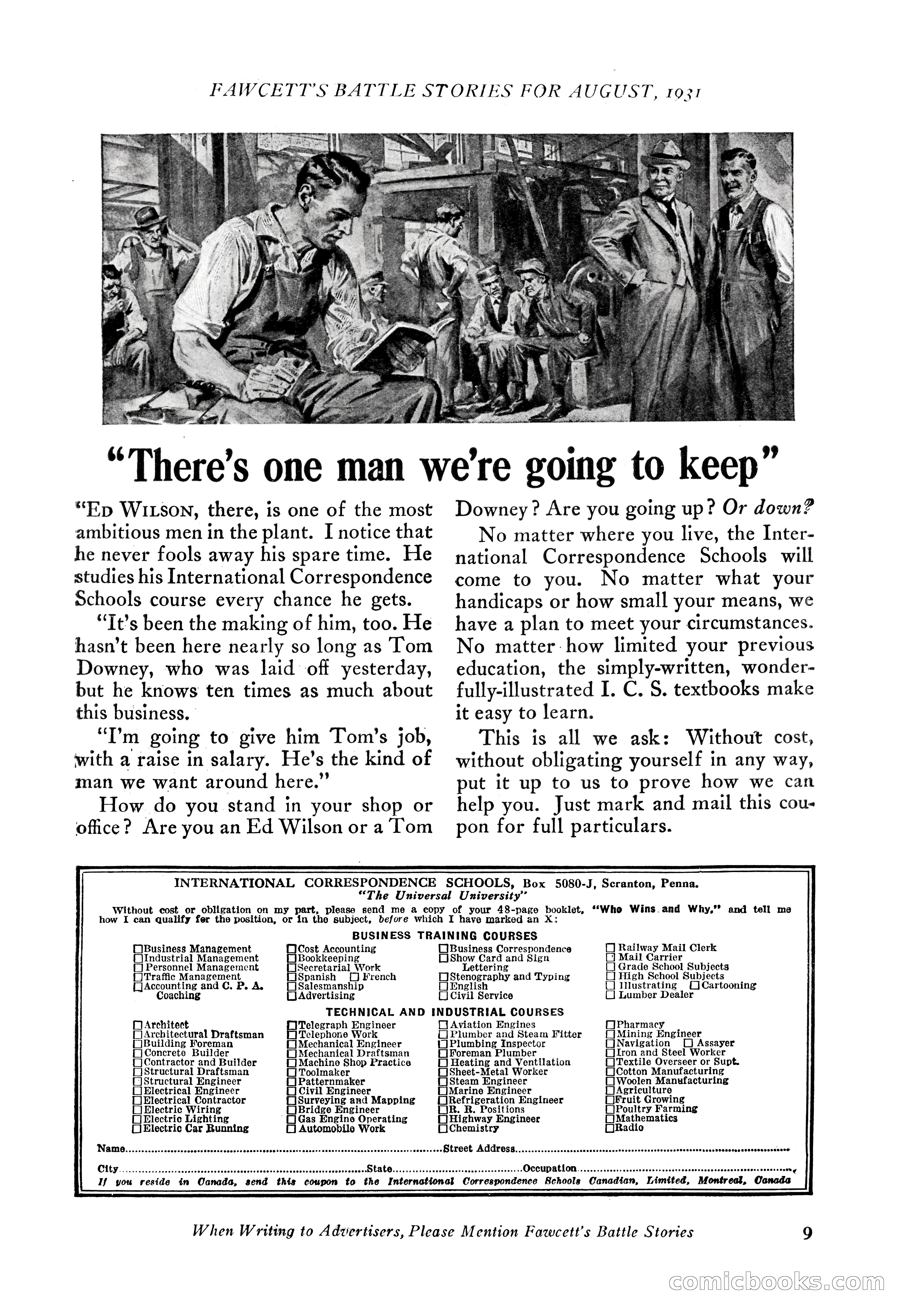 Battle Stories, August 1931 — page 9 of 164