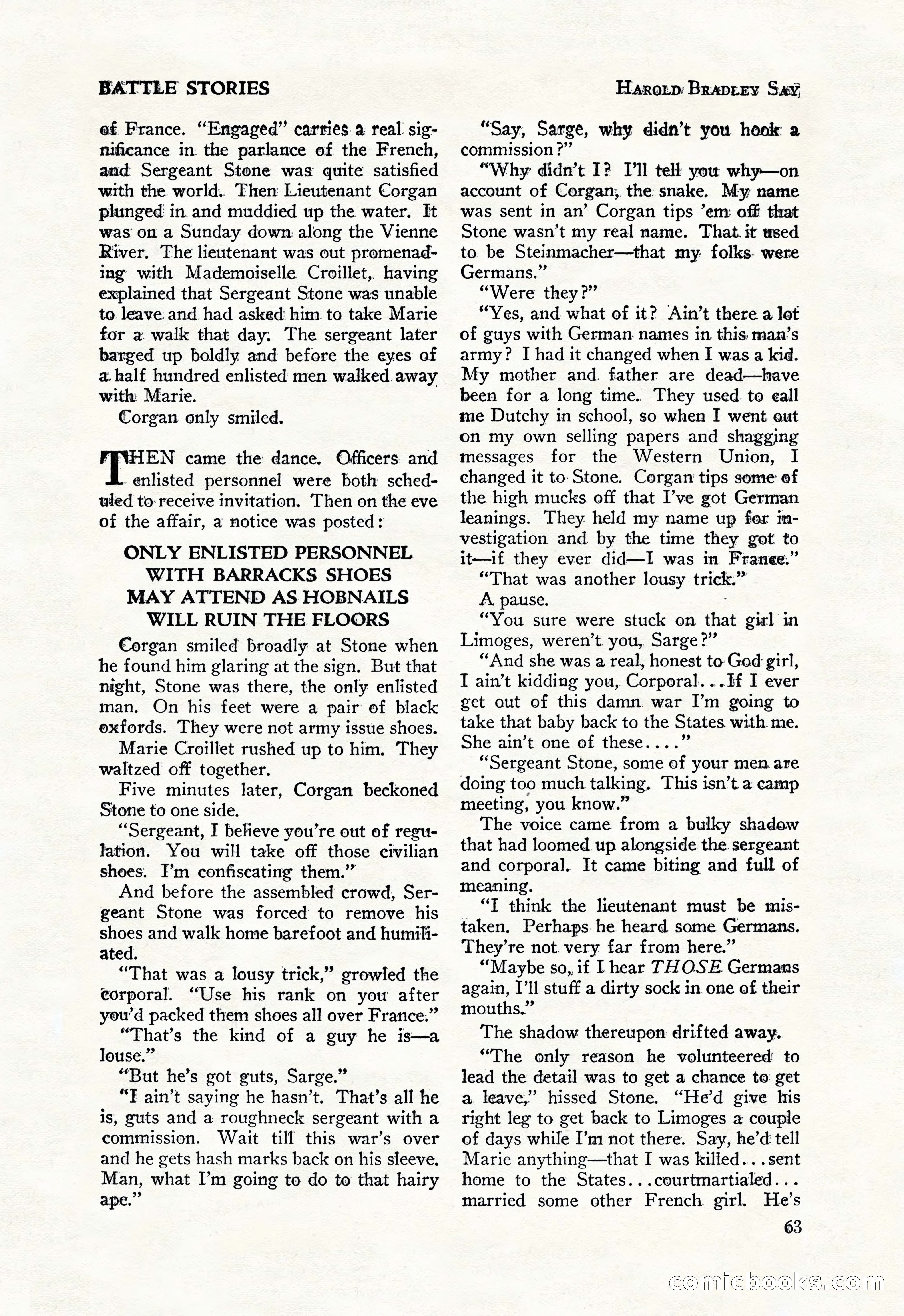 Battle Stories, August 1931 — page 63 of 164