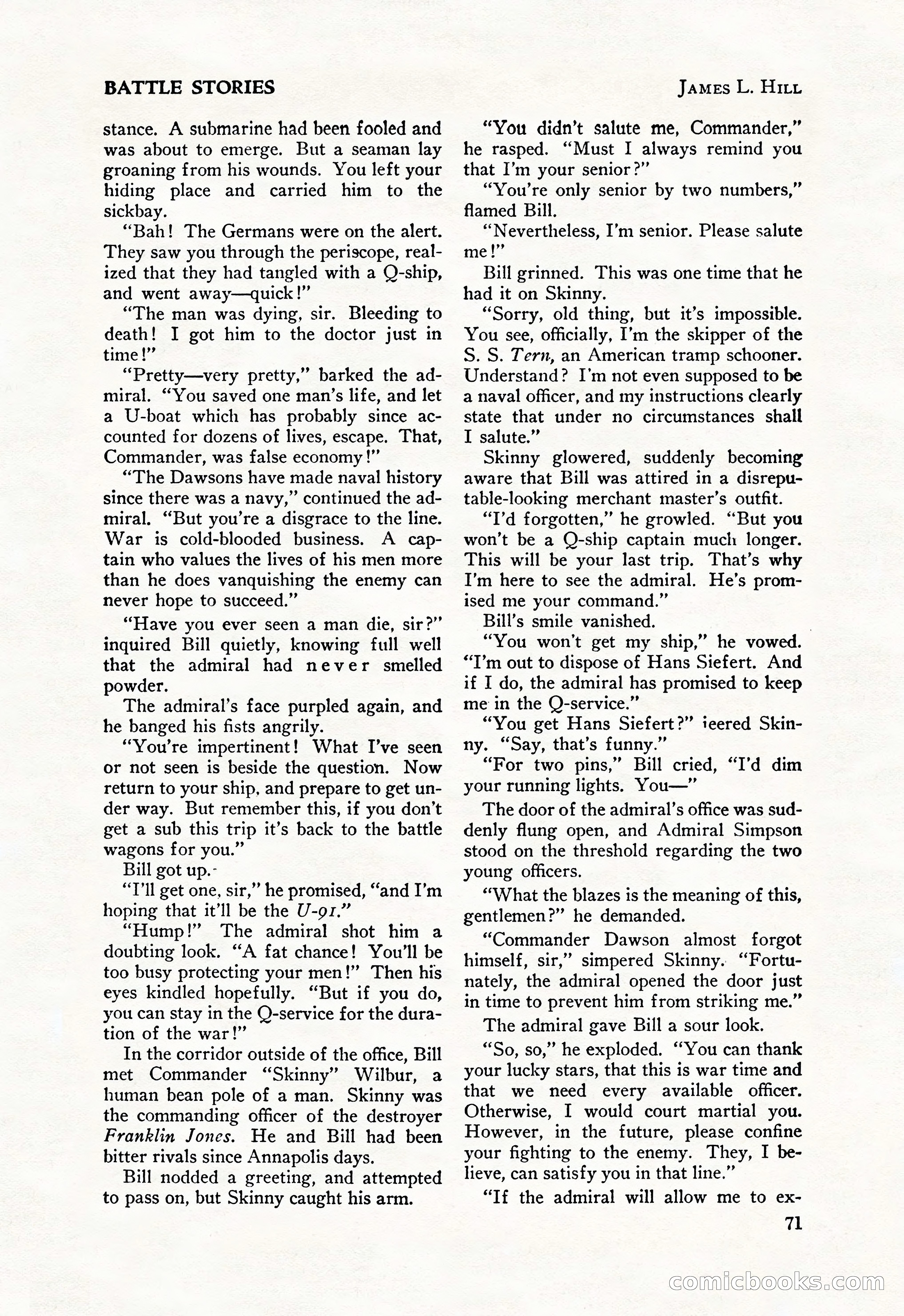 Battle Stories, August 1931 — page 71 of 164