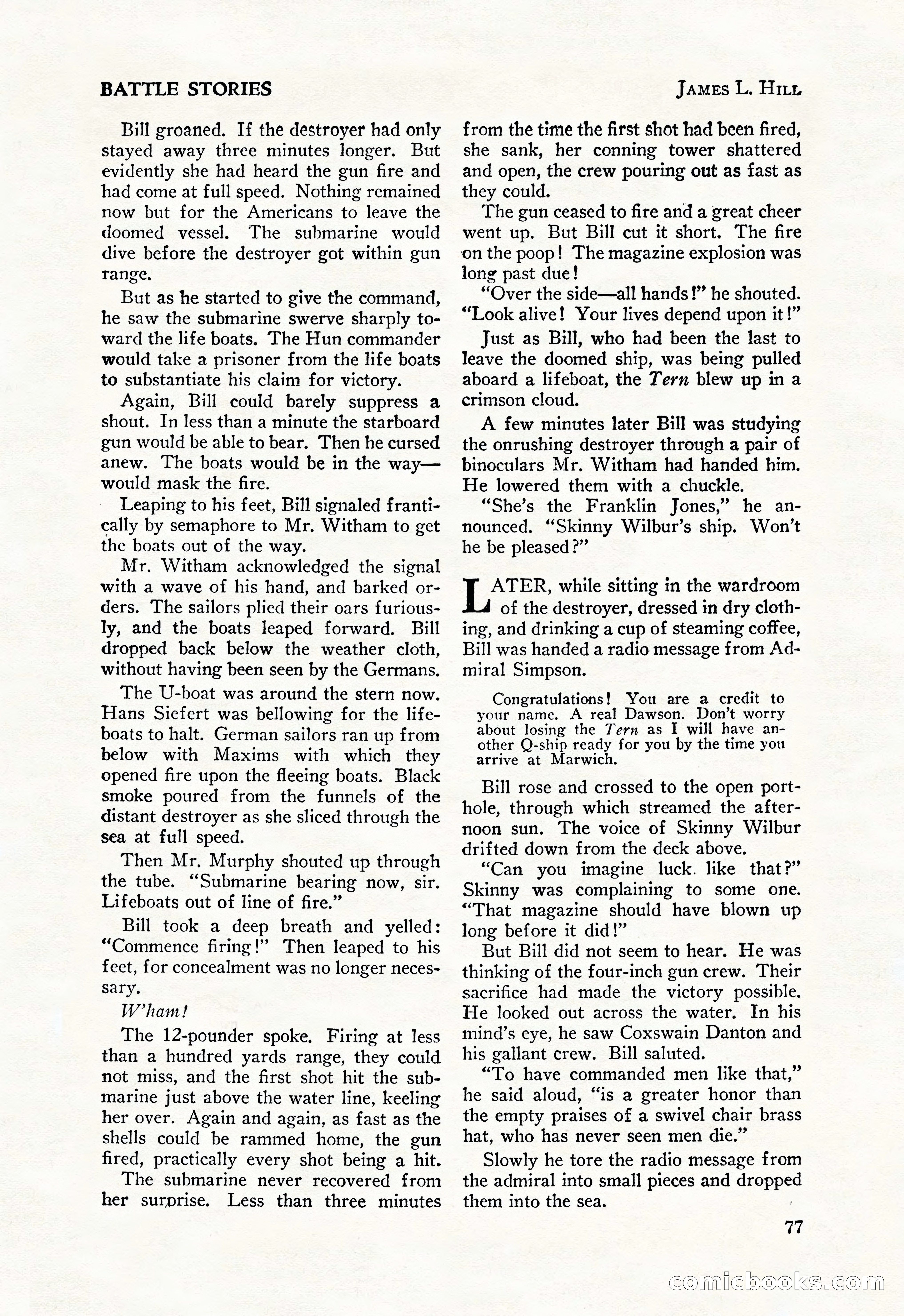 Battle Stories, August 1931 — page 77 of 164