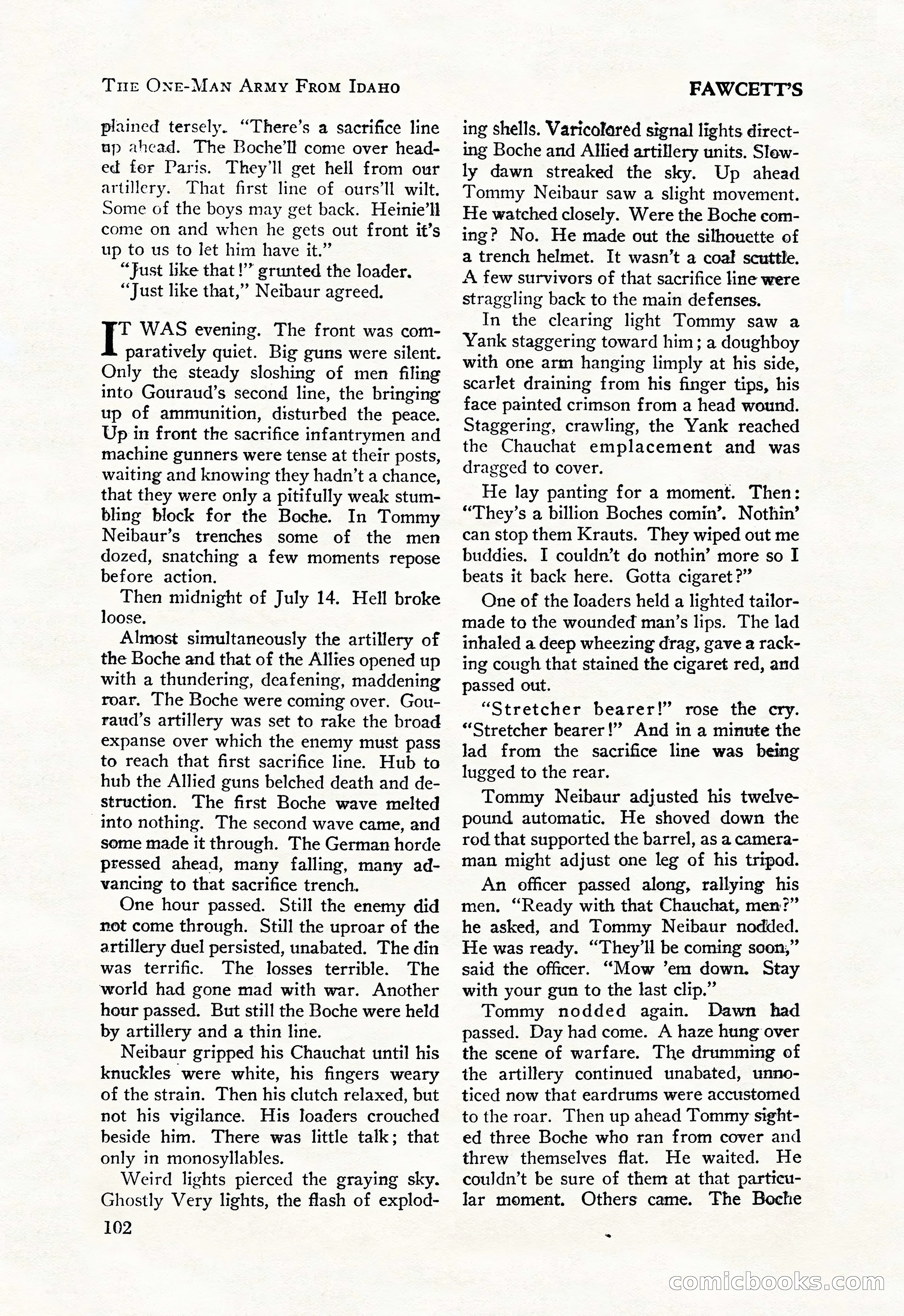 Battle Stories, August 1931 — page 102 of 164