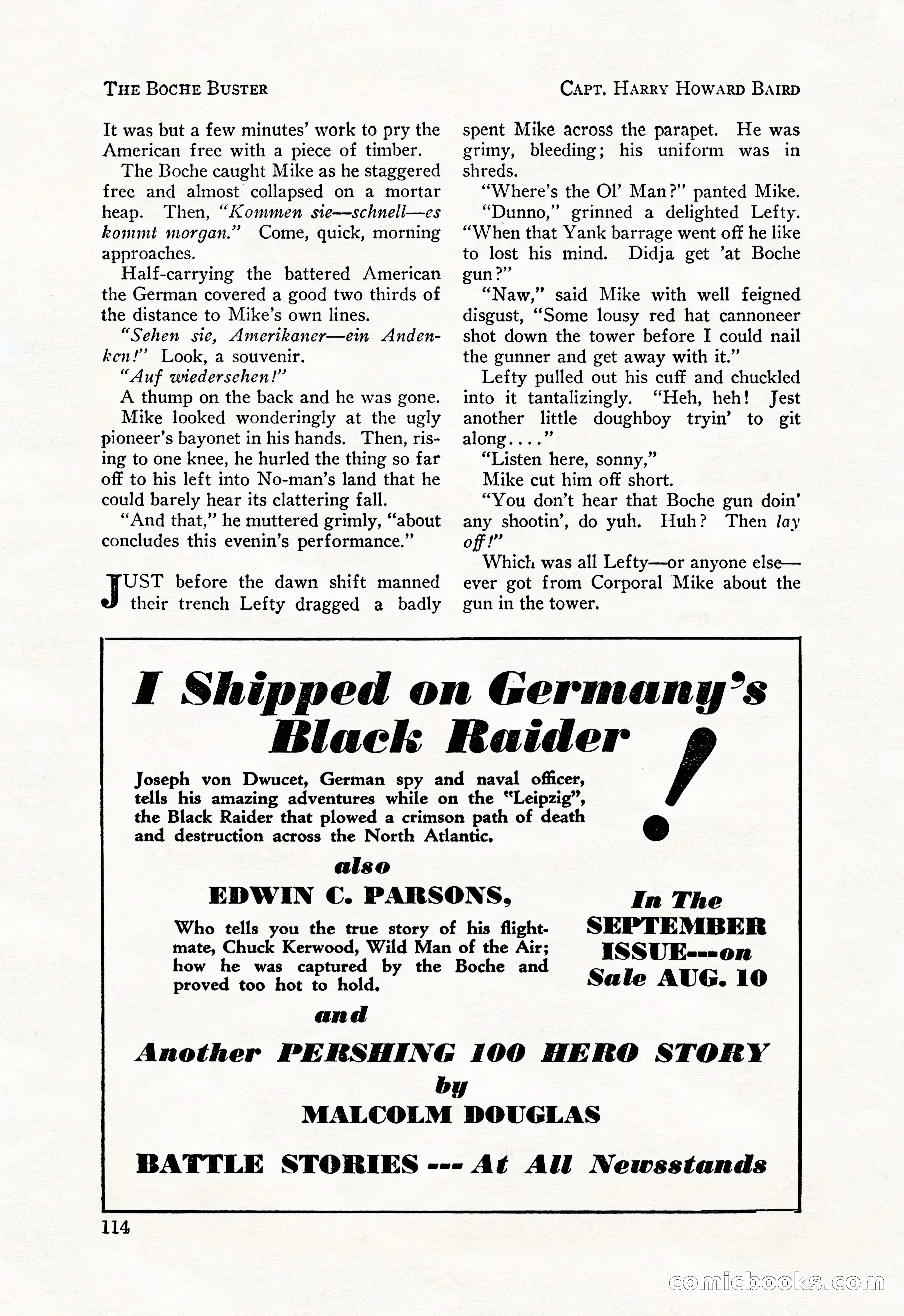 Battle Stories, August 1931 — page 114 of 164