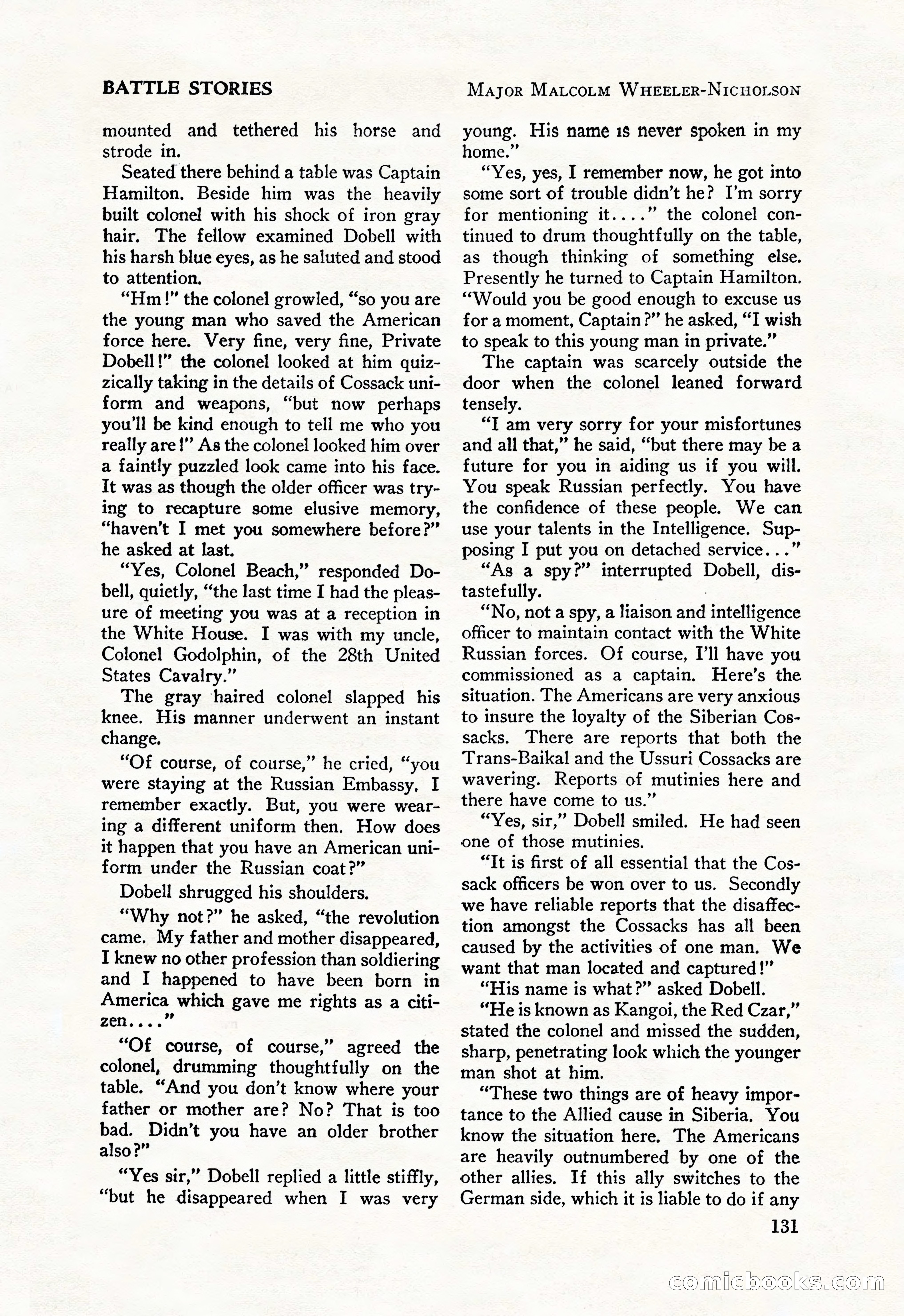 Battle Stories, August 1931 — page 131 of 164