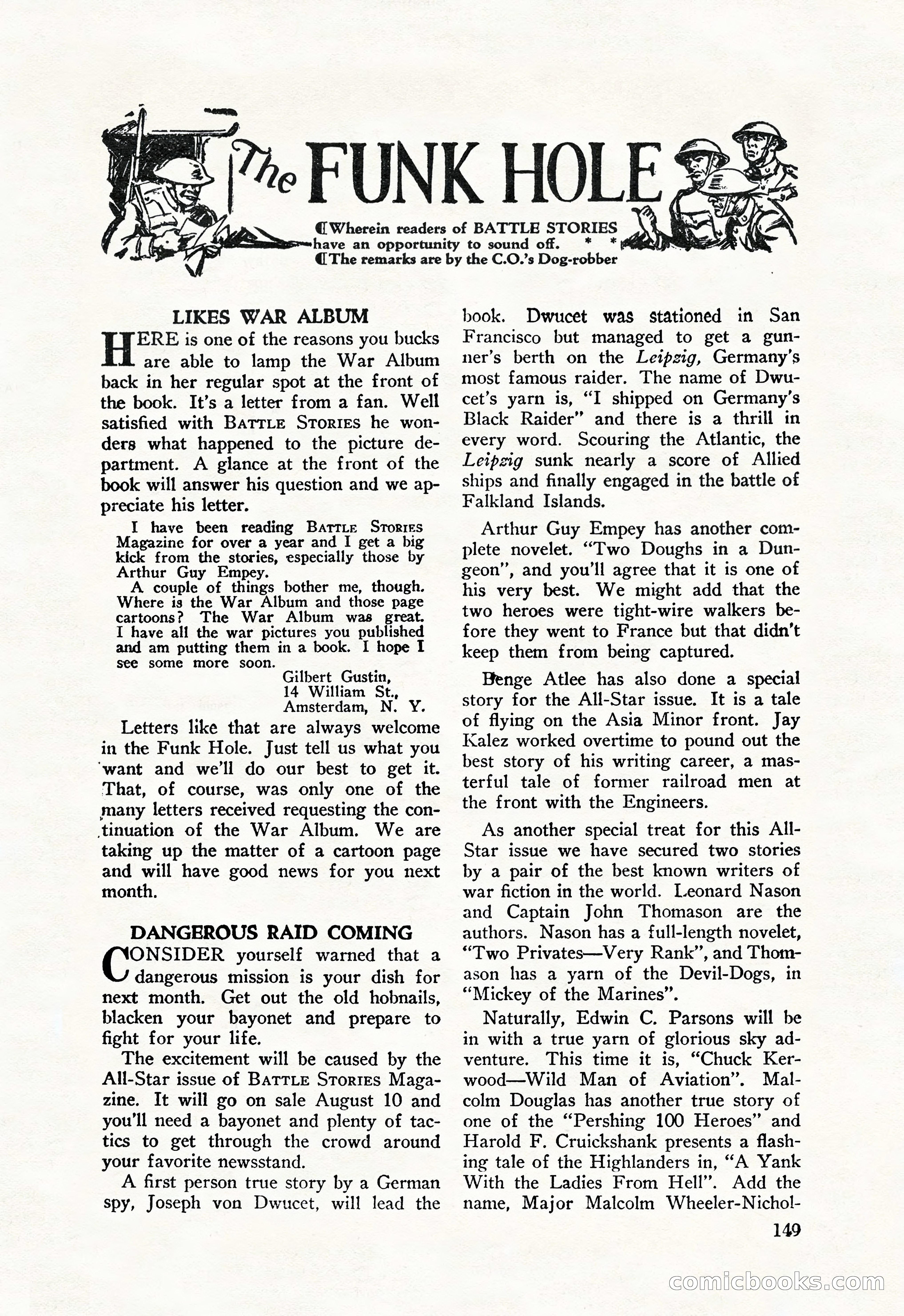 Battle Stories, August 1931 — page 149 of 164