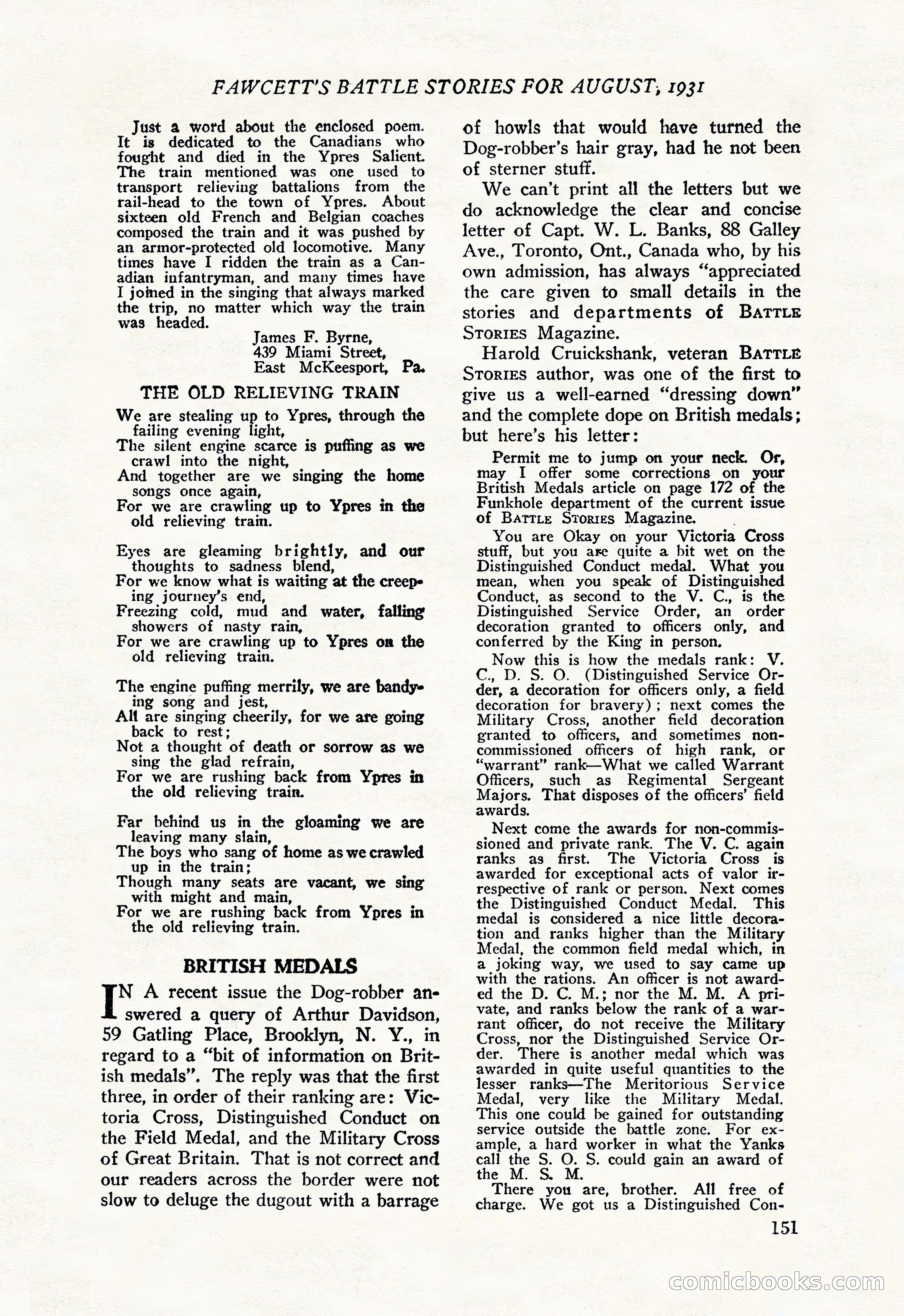 Battle Stories, August 1931 — page 151 of 164