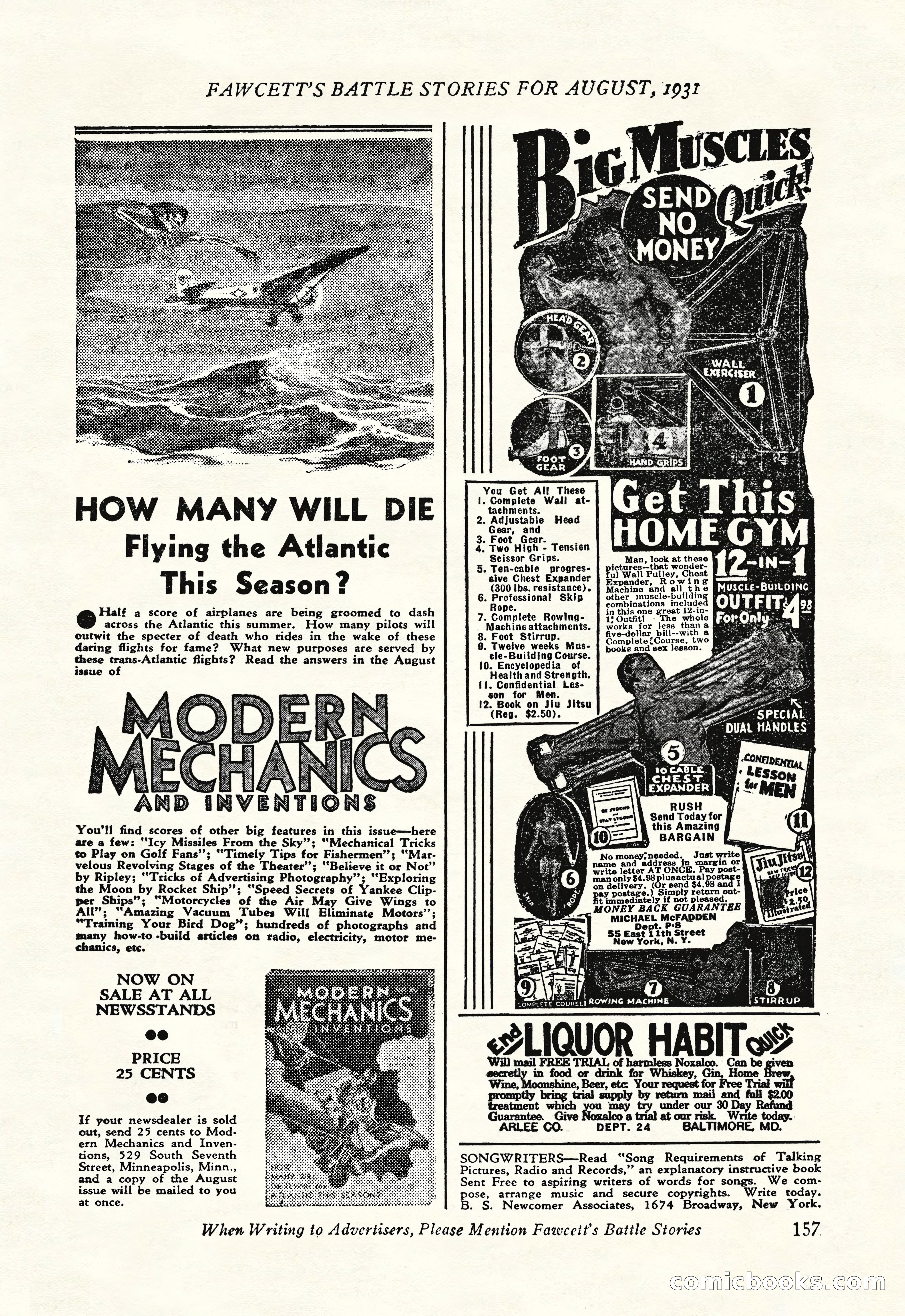 Battle Stories, August 1931 — page 157 of 164