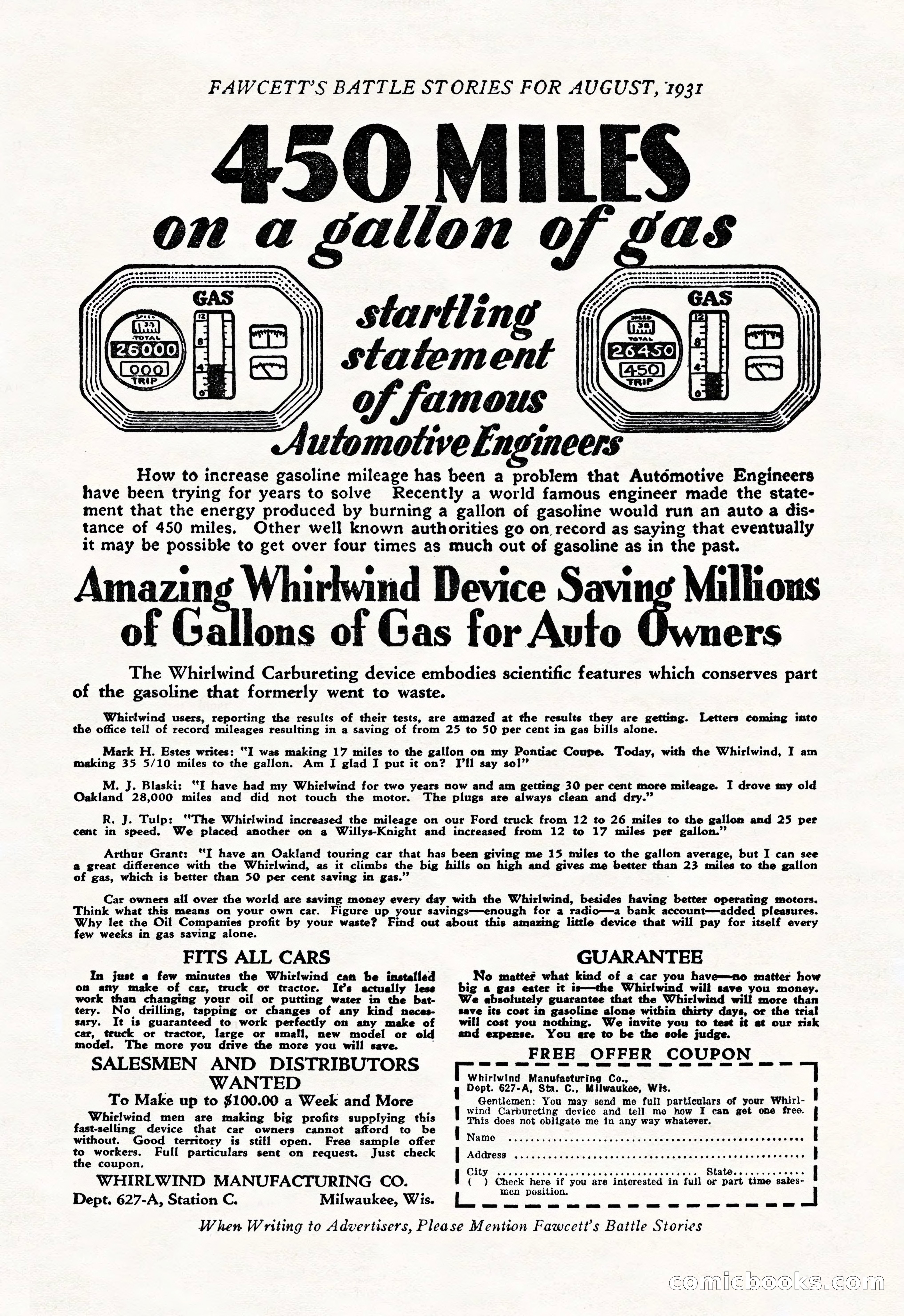 Battle Stories, August 1931 — page 161 of 164