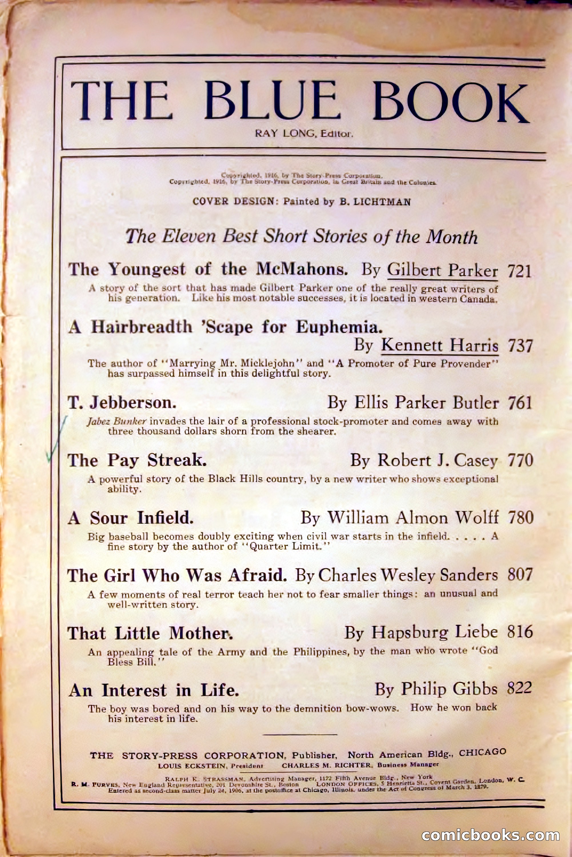 The Blue Book Magazine, August 1916 — page 4 of 260