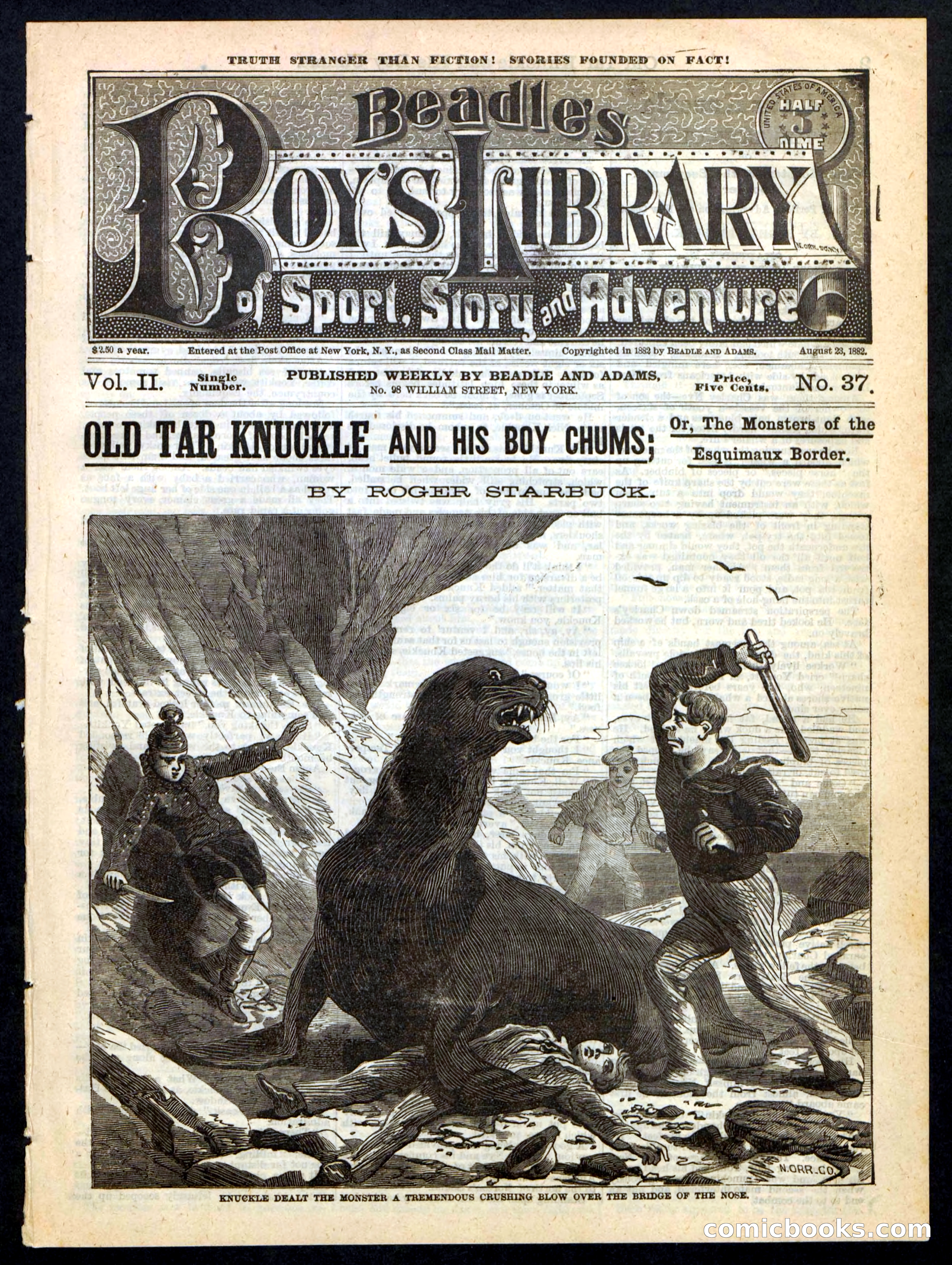 Beadle's Boy's Library of Sport, Story, and Adventure, No. 37 — page 1 of 16