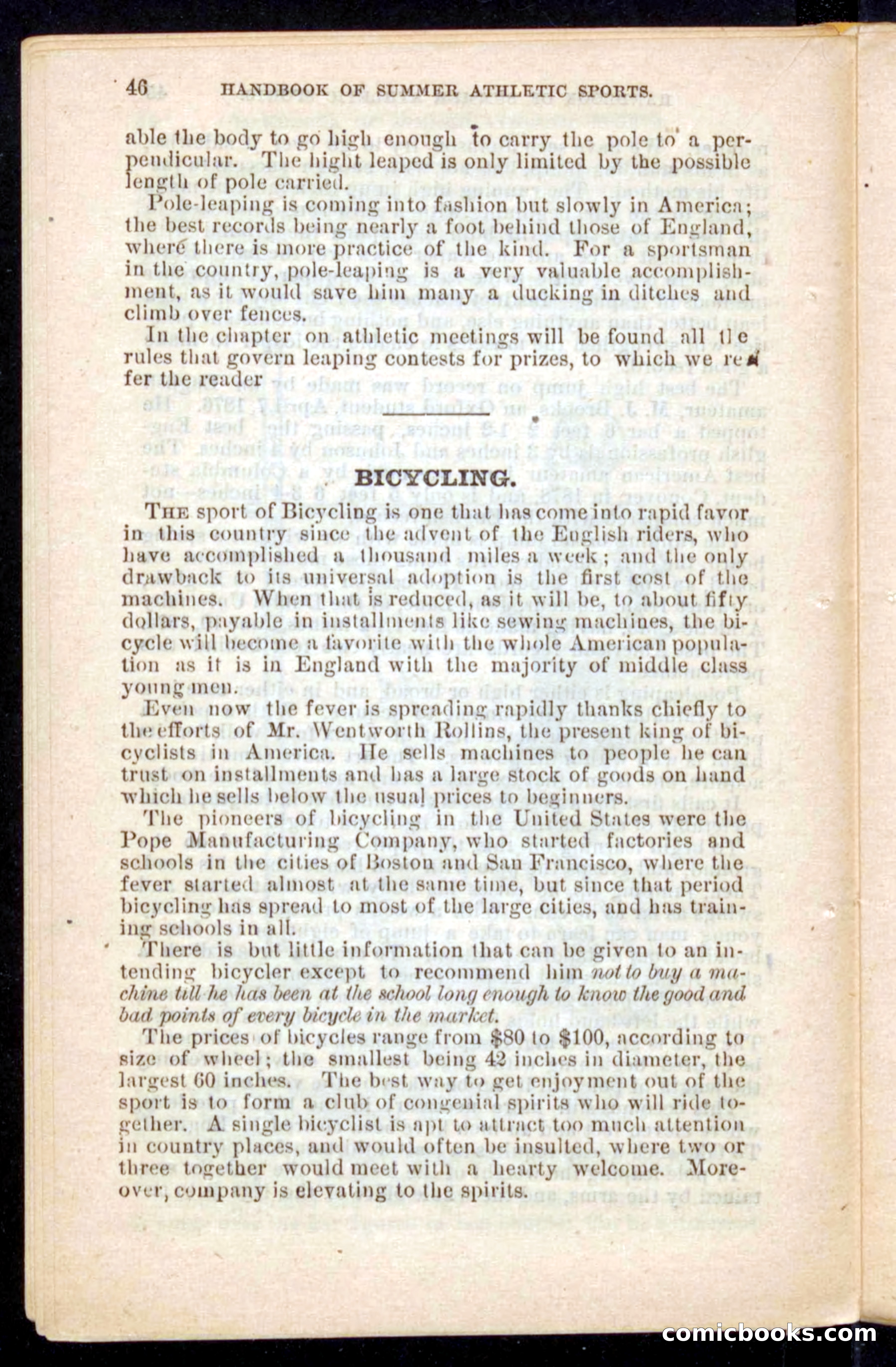 Beadle's Dime Handbooks: Grand Book of Summer Sports — page 46 of 68