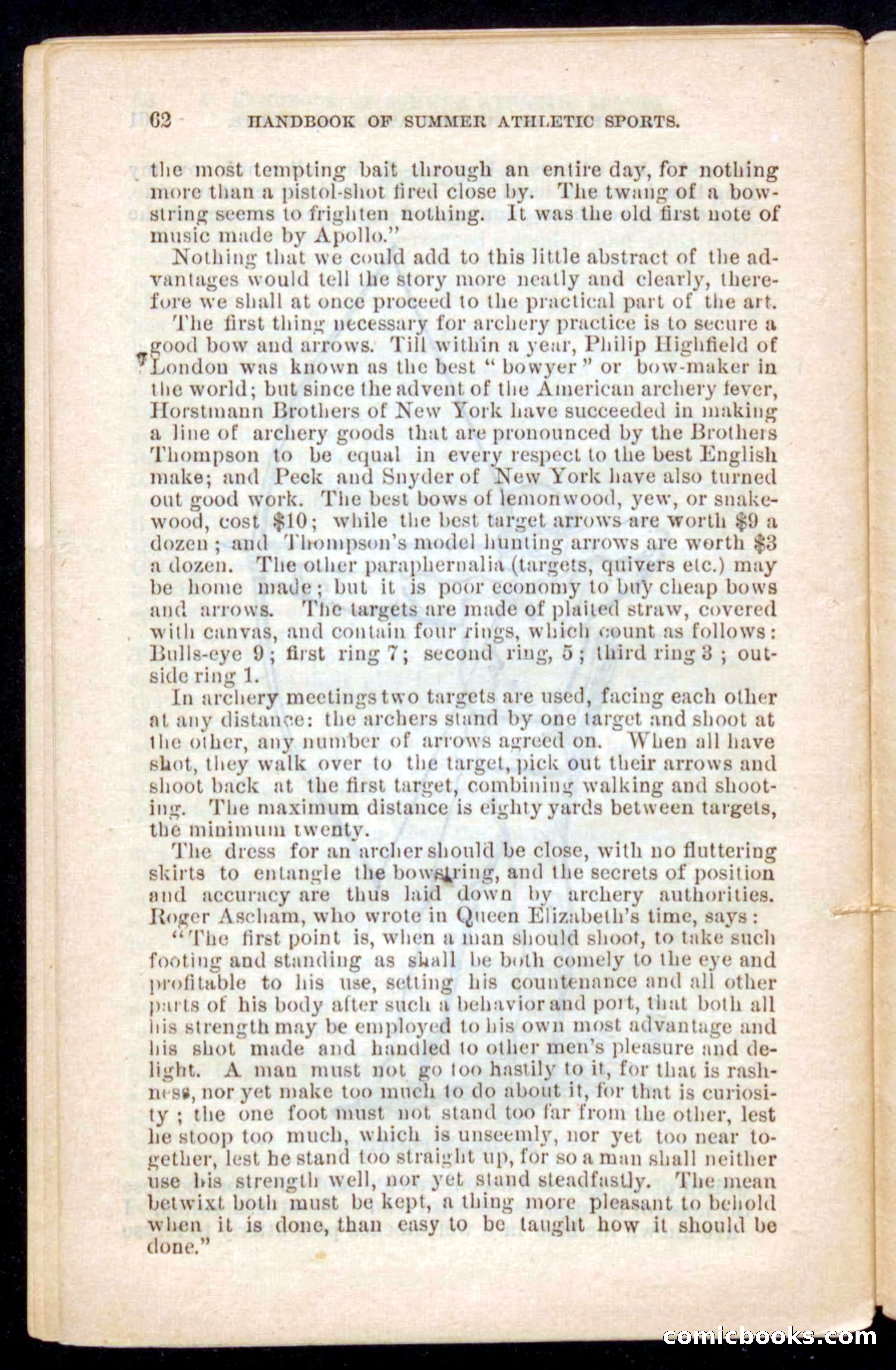 Beadle's Dime Handbooks: Grand Book of Summer Sports — page 62 of 68