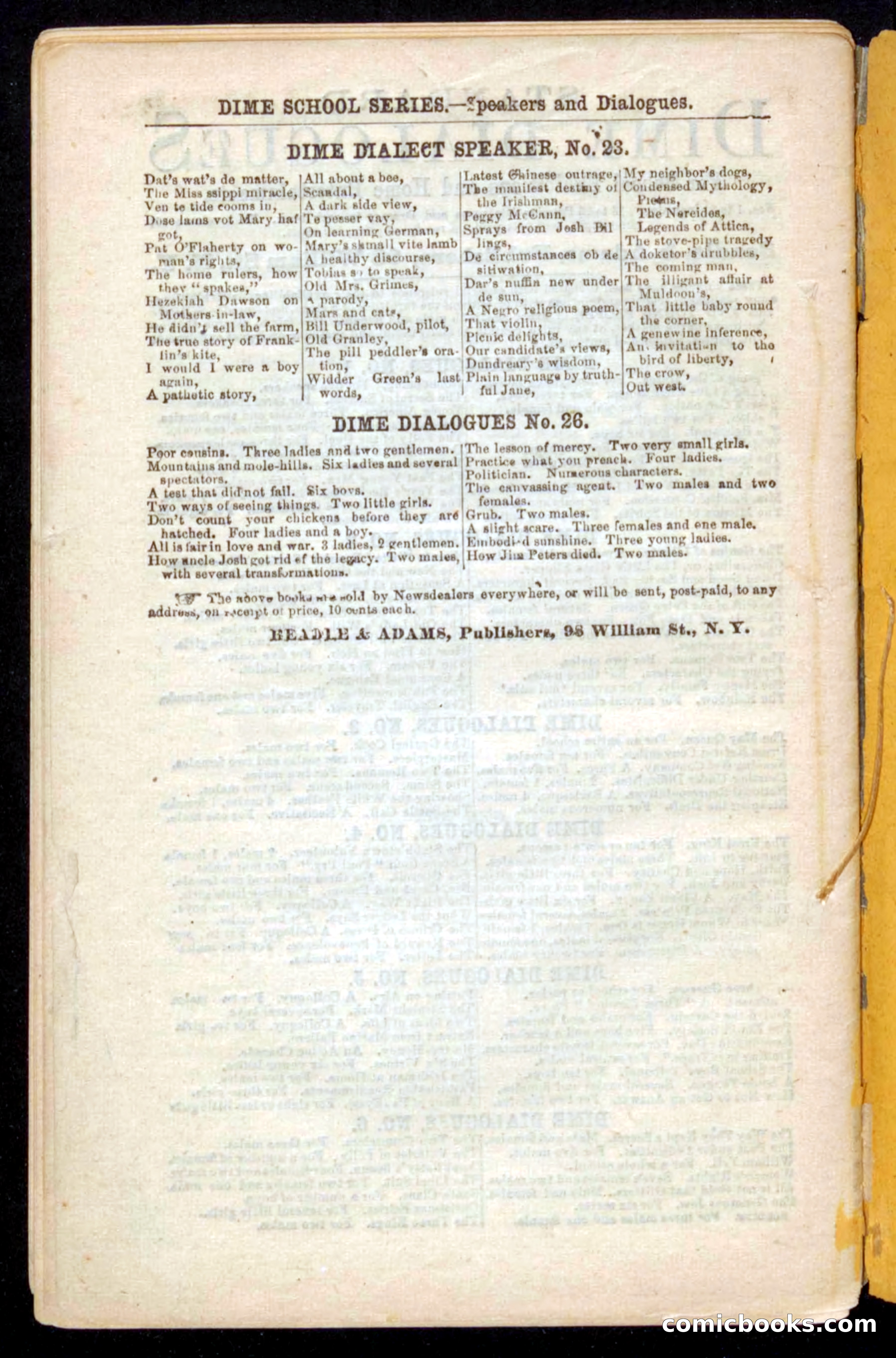 Beadle's Dime Handbooks: Grand Book of Summer Sports — page 66 of 68