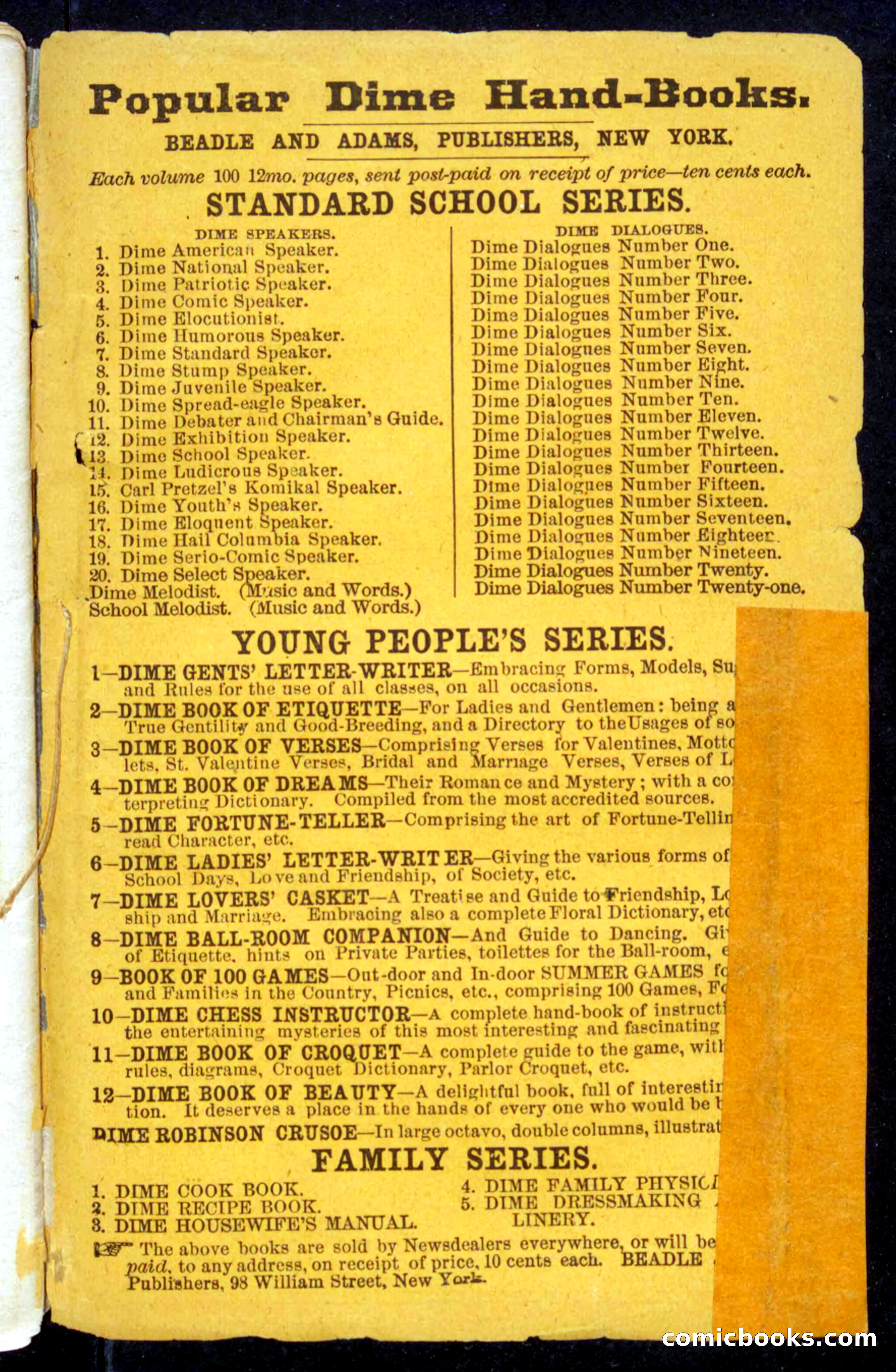 Beadle's Dime Handbooks: Grand Book of Summer Sports — page 67 of 68