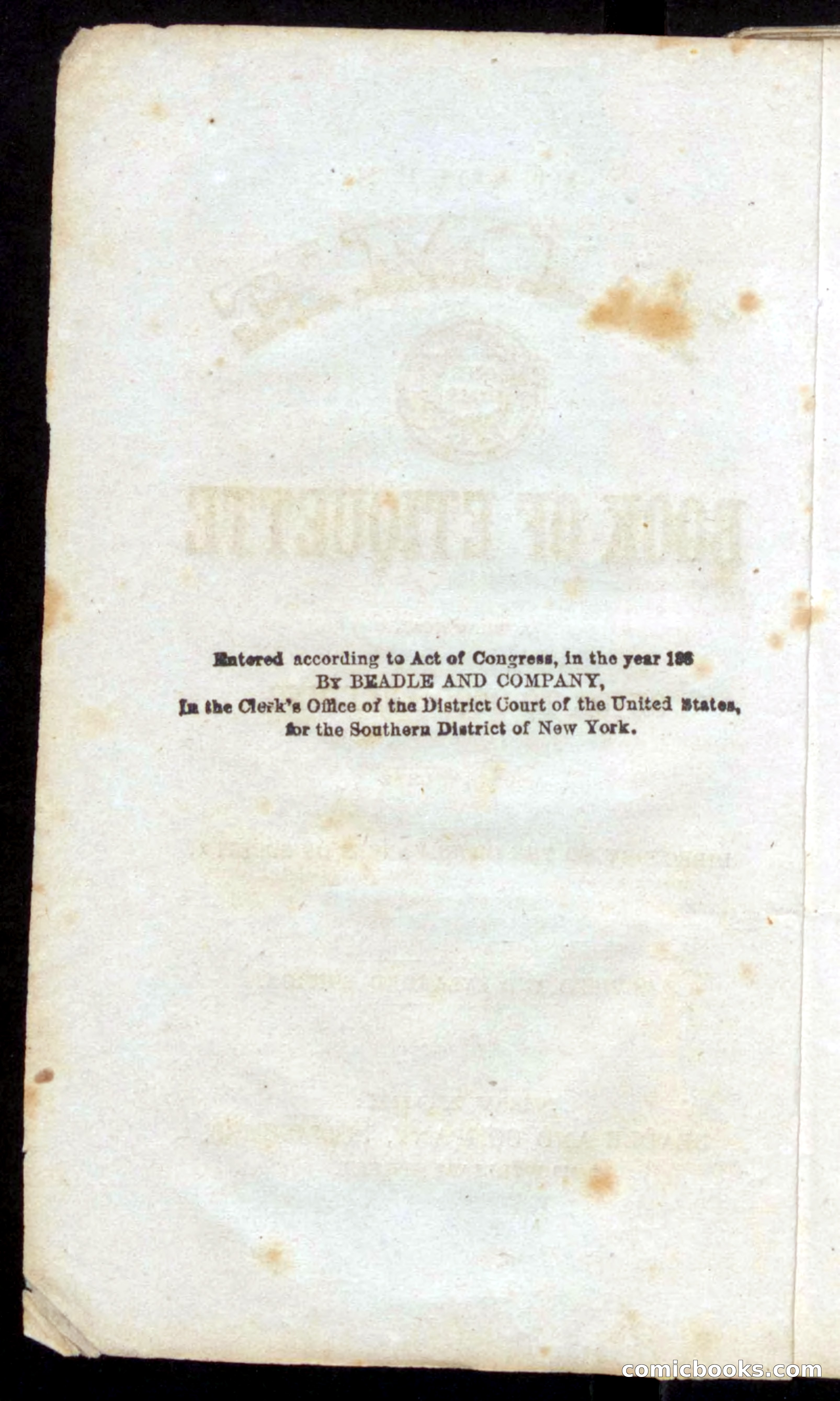 Beadle's Dime Book of Etiquette — page 4 of 72