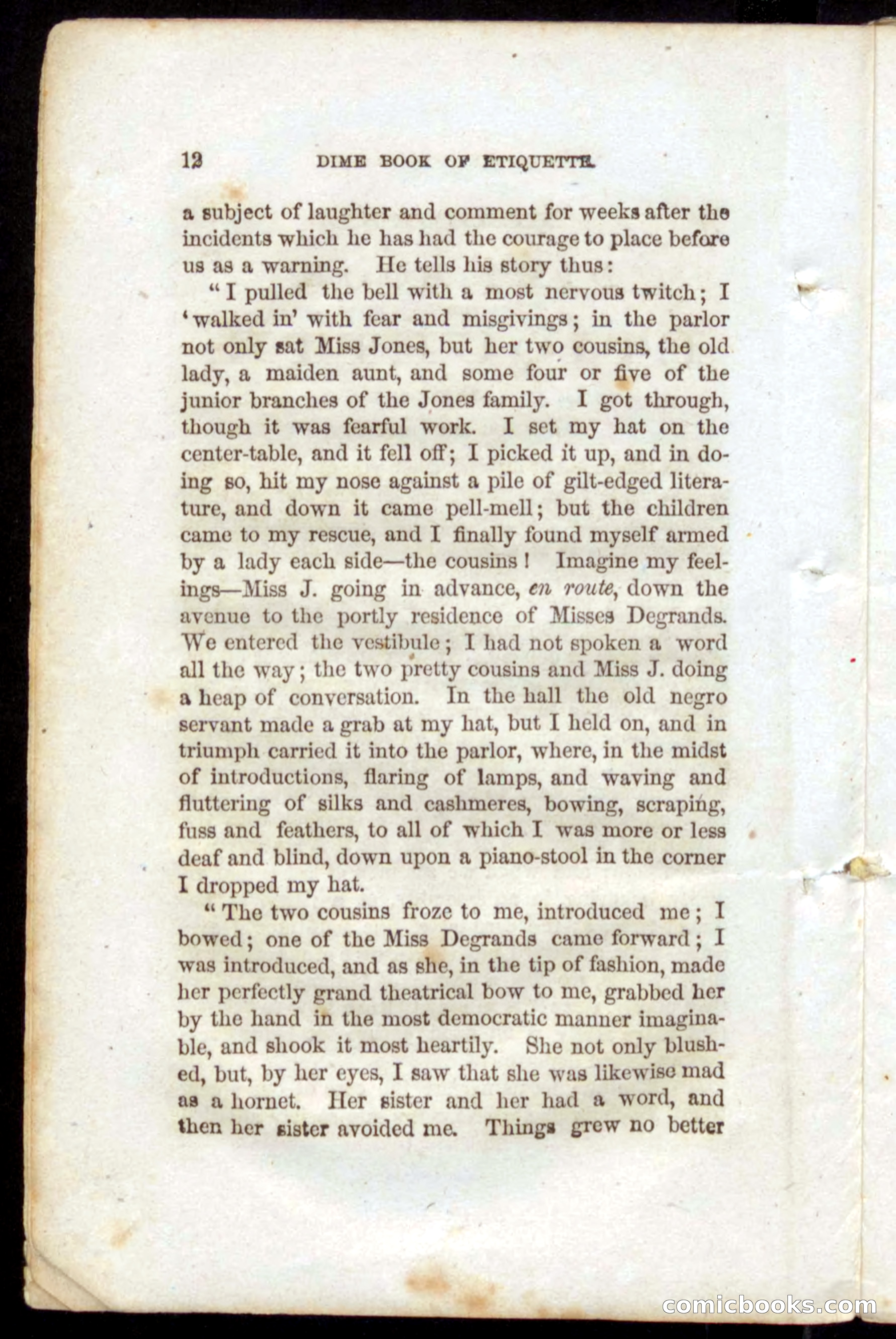 Beadle's Dime Book of Etiquette — page 10 of 72