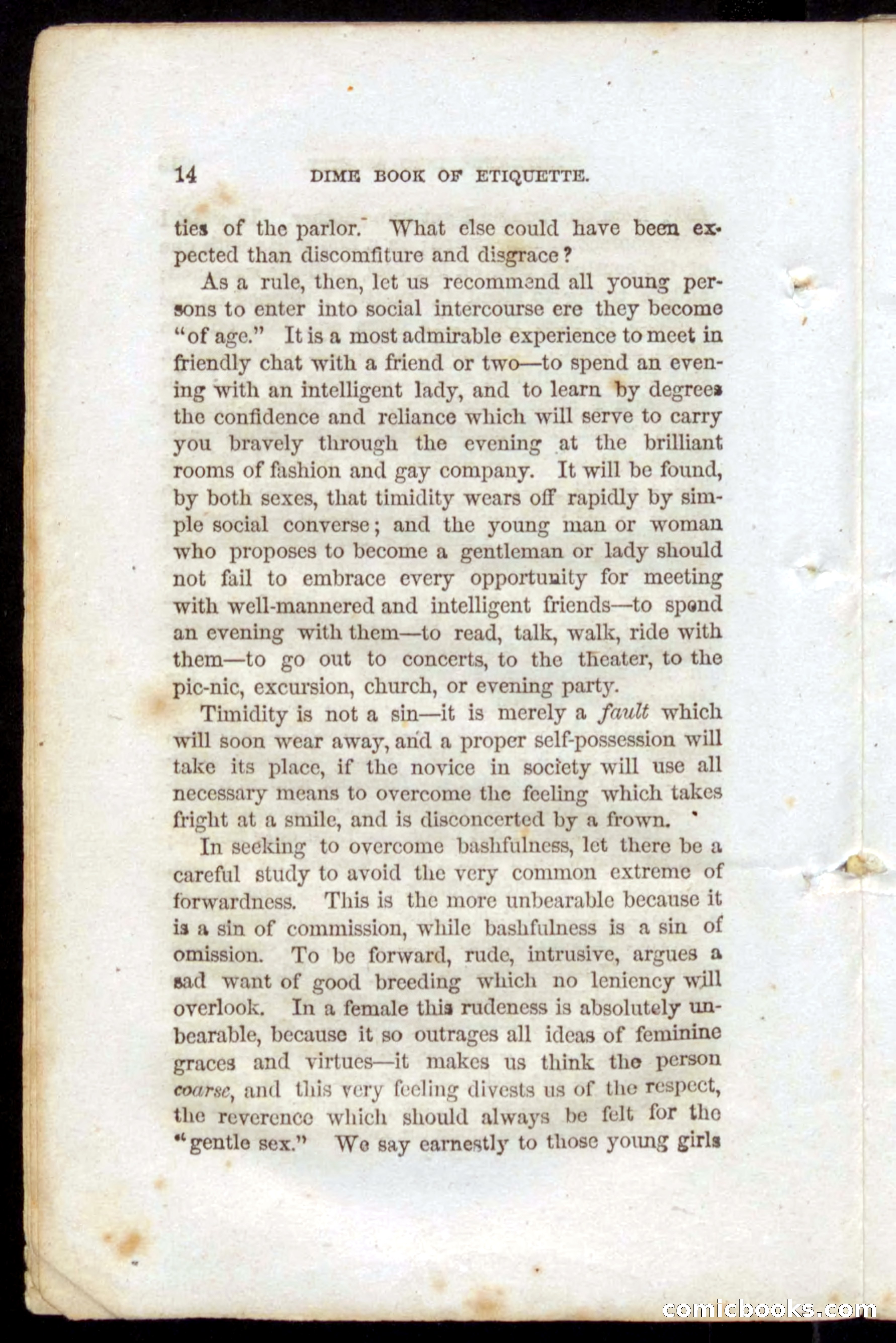 Beadle's Dime Book of Etiquette — page 12 of 72