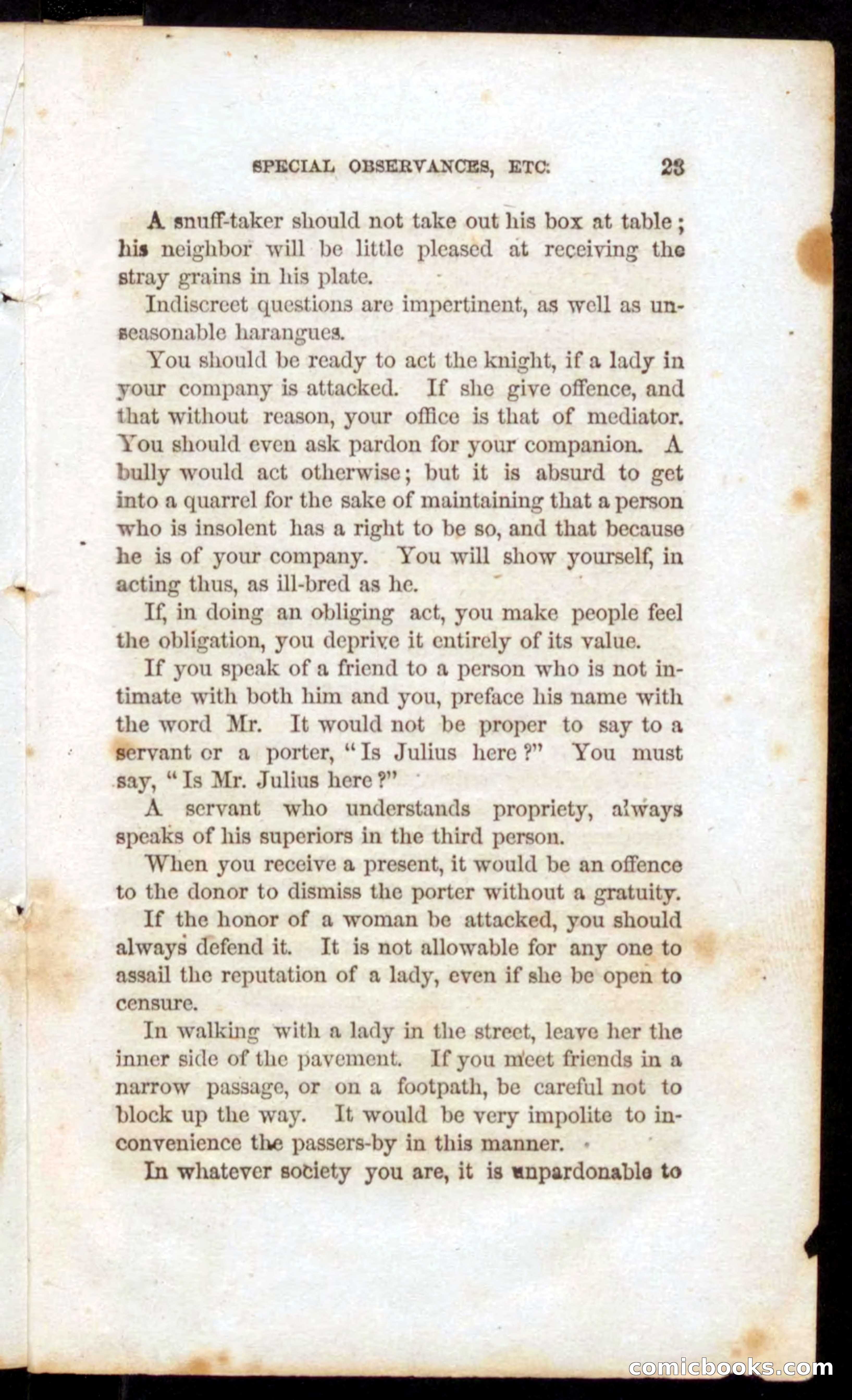 Beadle's Dime Book of Etiquette — page 21 of 72