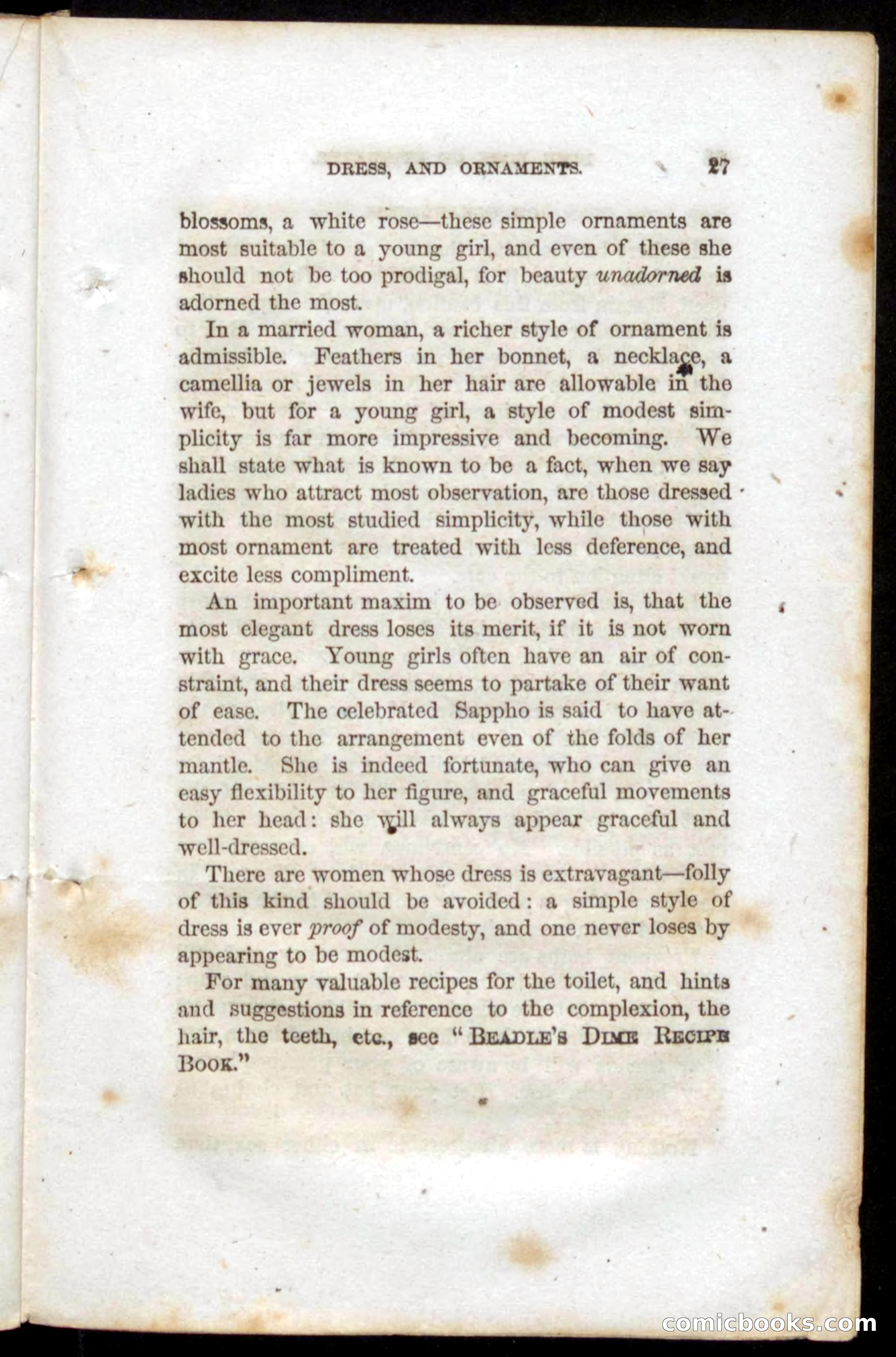 Beadle's Dime Book of Etiquette — page 25 of 72