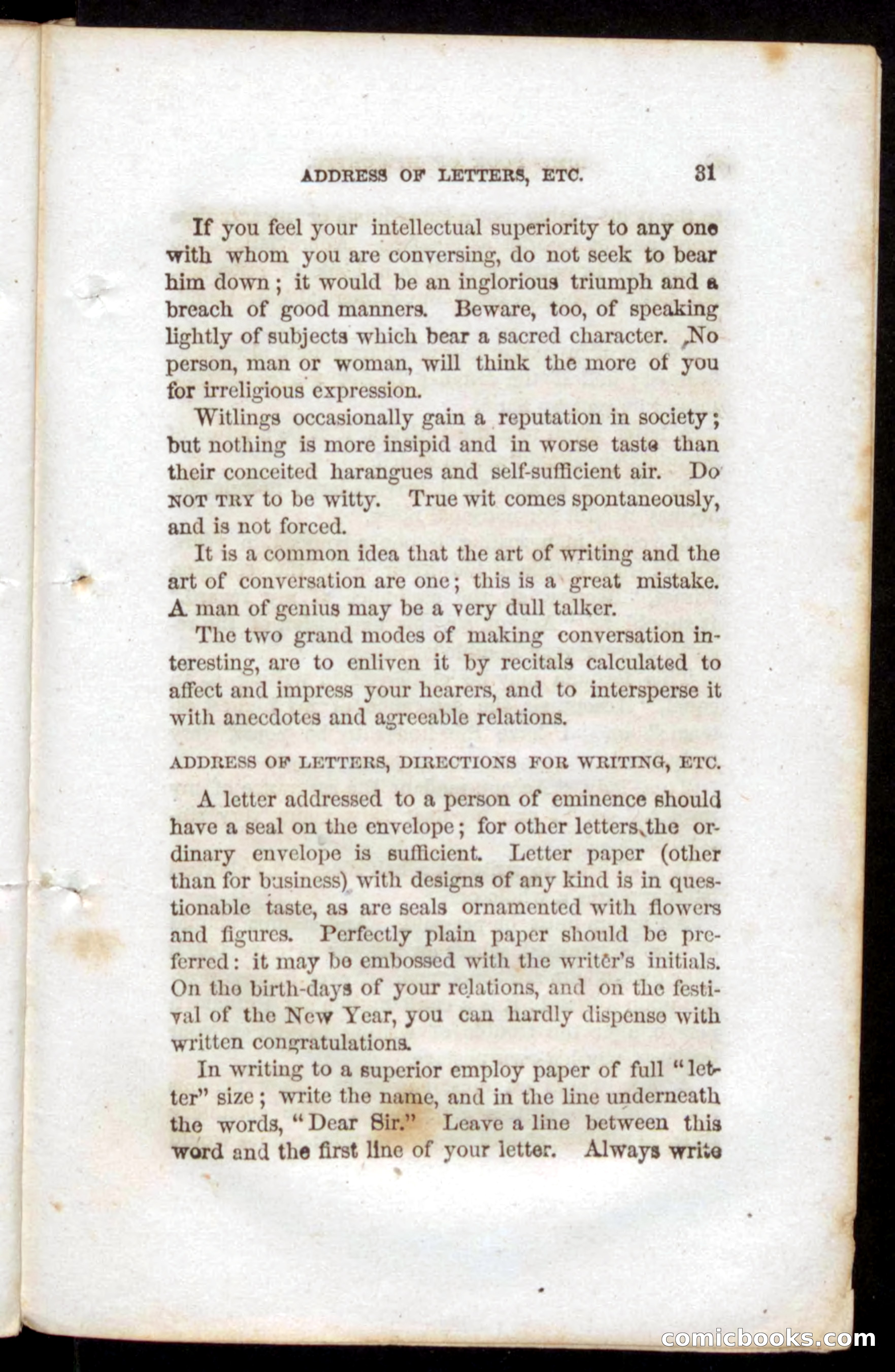 Beadle's Dime Book of Etiquette — page 29 of 72