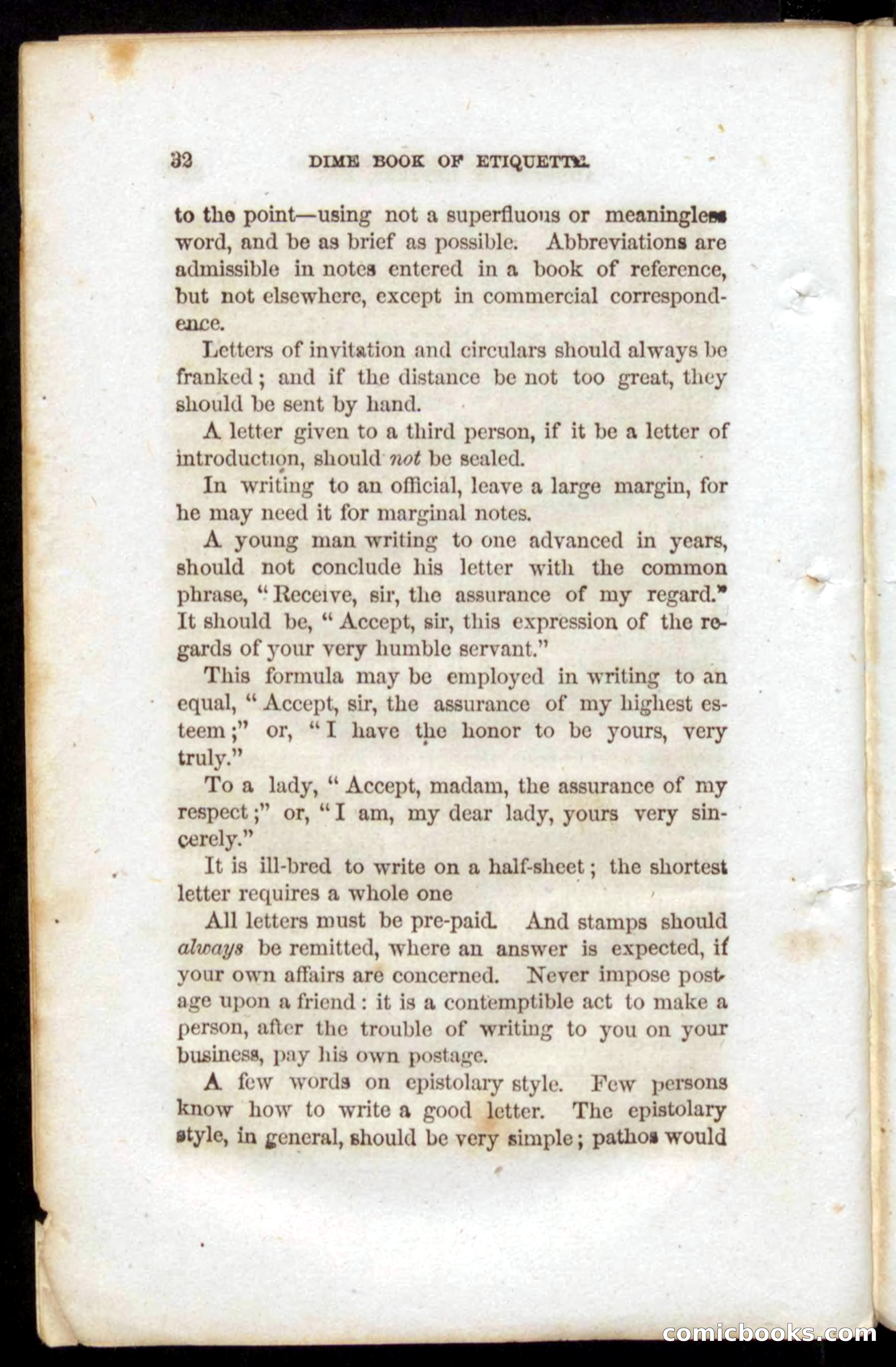 Beadle's Dime Book of Etiquette — page 30 of 72