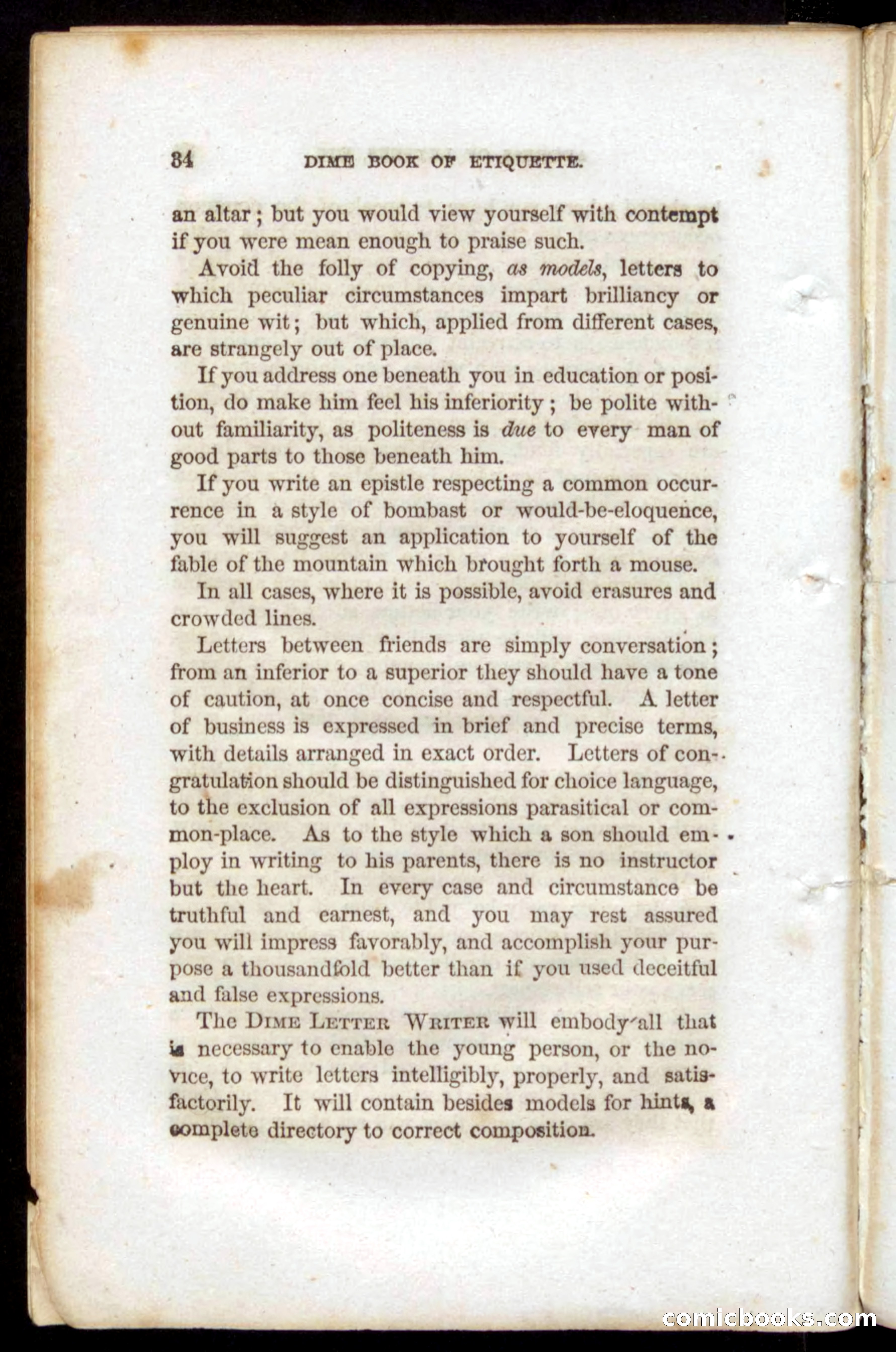 Beadle's Dime Book of Etiquette — page 32 of 72