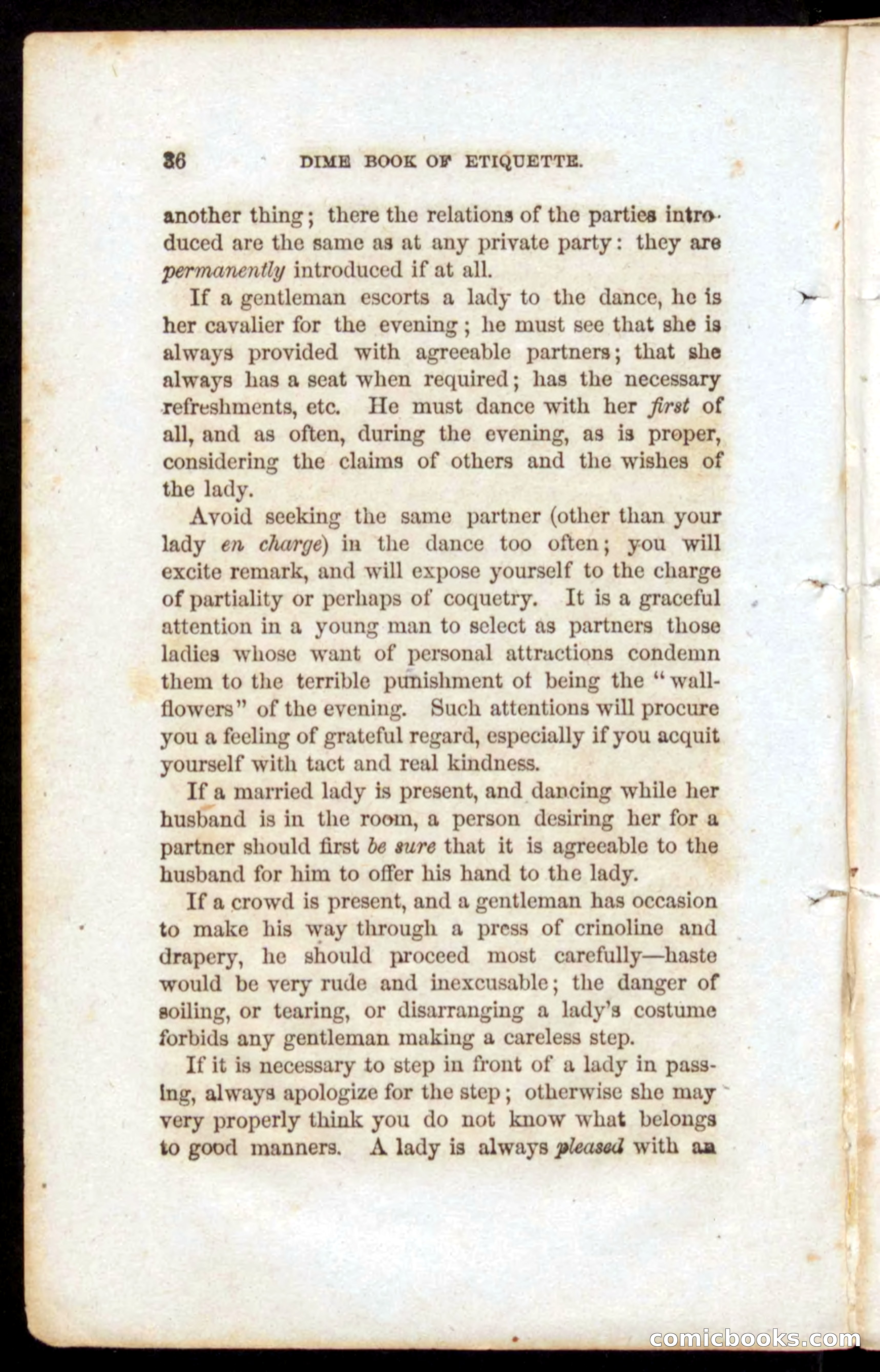 Beadle's Dime Book of Etiquette — page 34 of 72