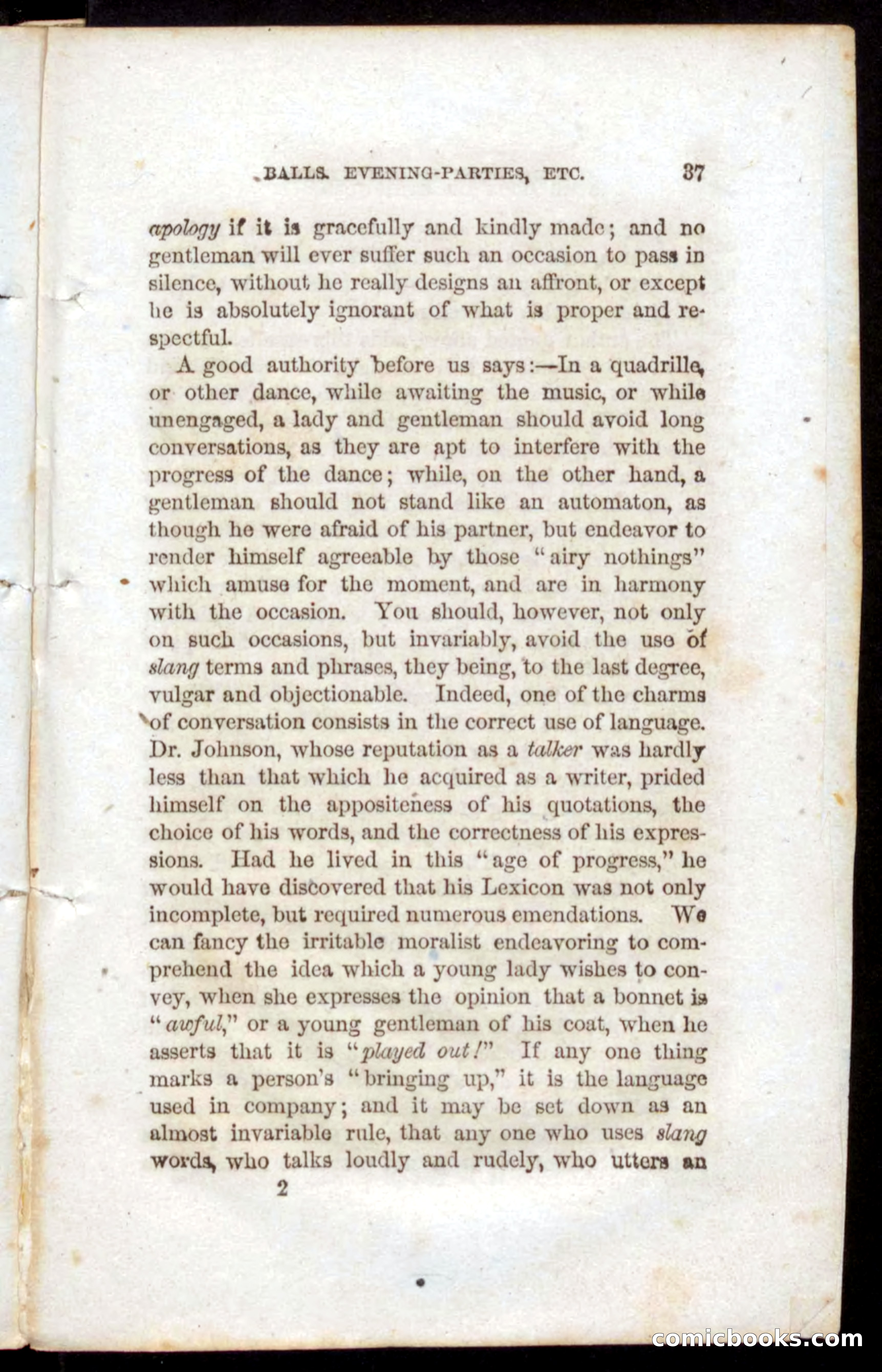 Beadle's Dime Book of Etiquette — page 35 of 72
