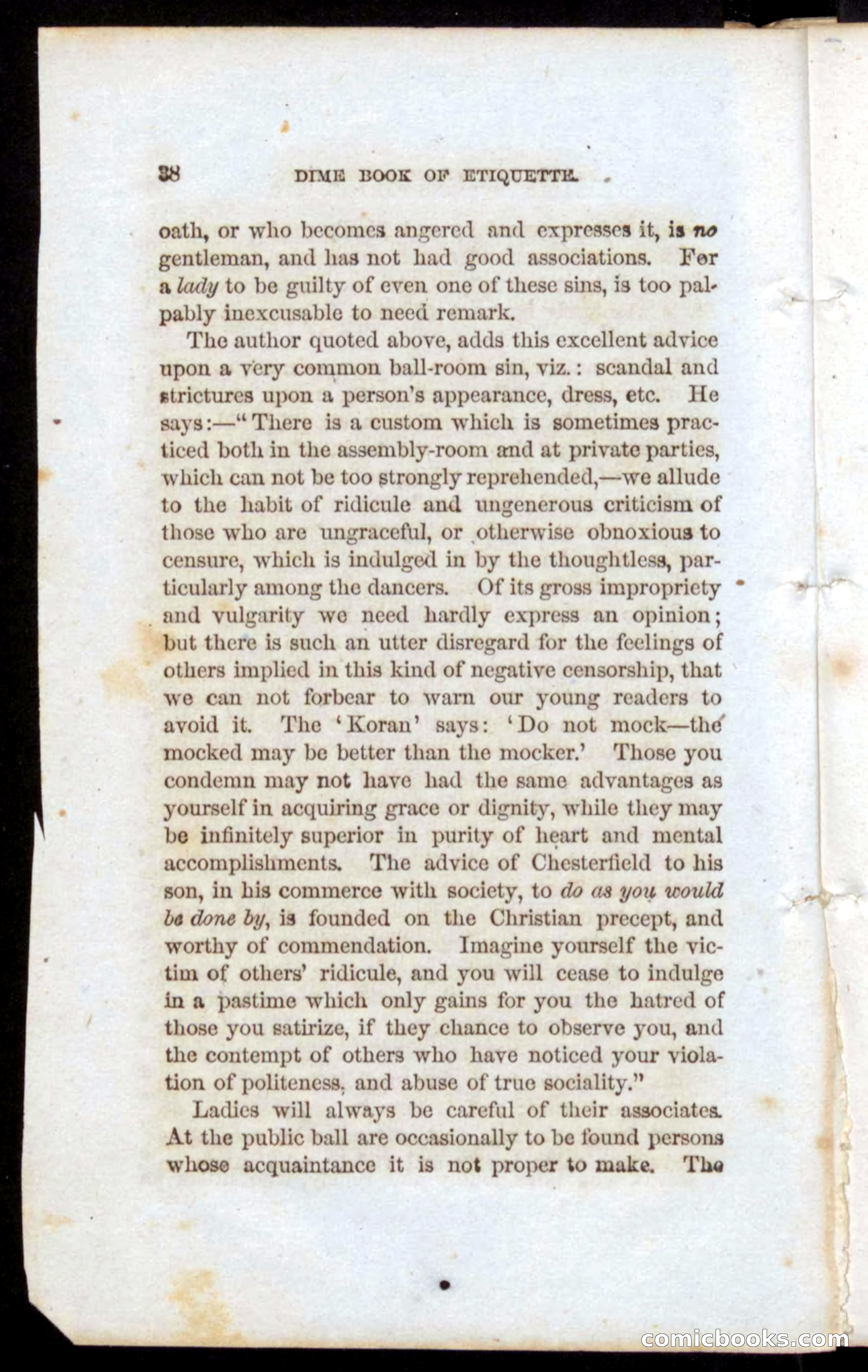 Beadle's Dime Book of Etiquette — page 36 of 72