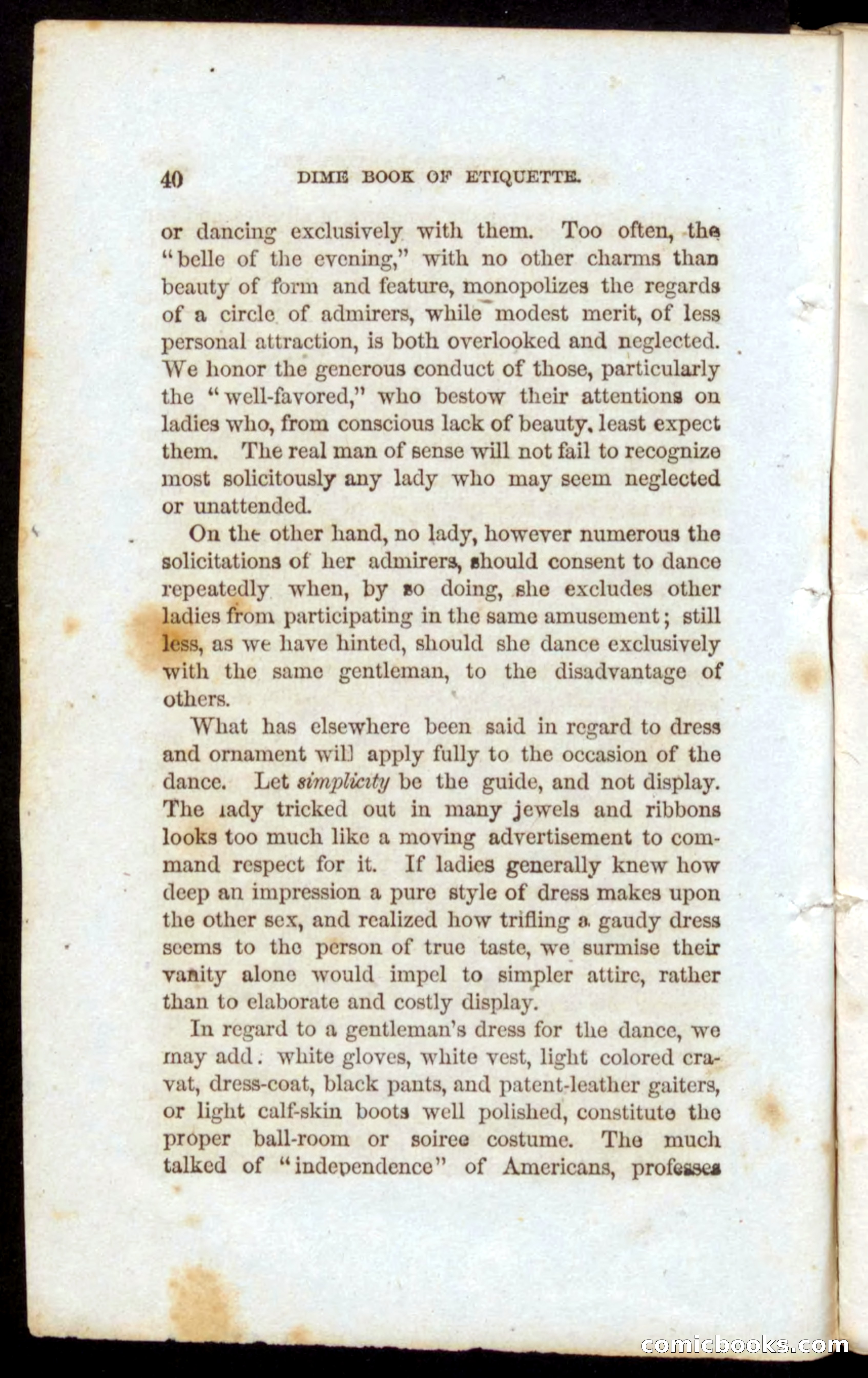 Beadle's Dime Book of Etiquette — page 38 of 72