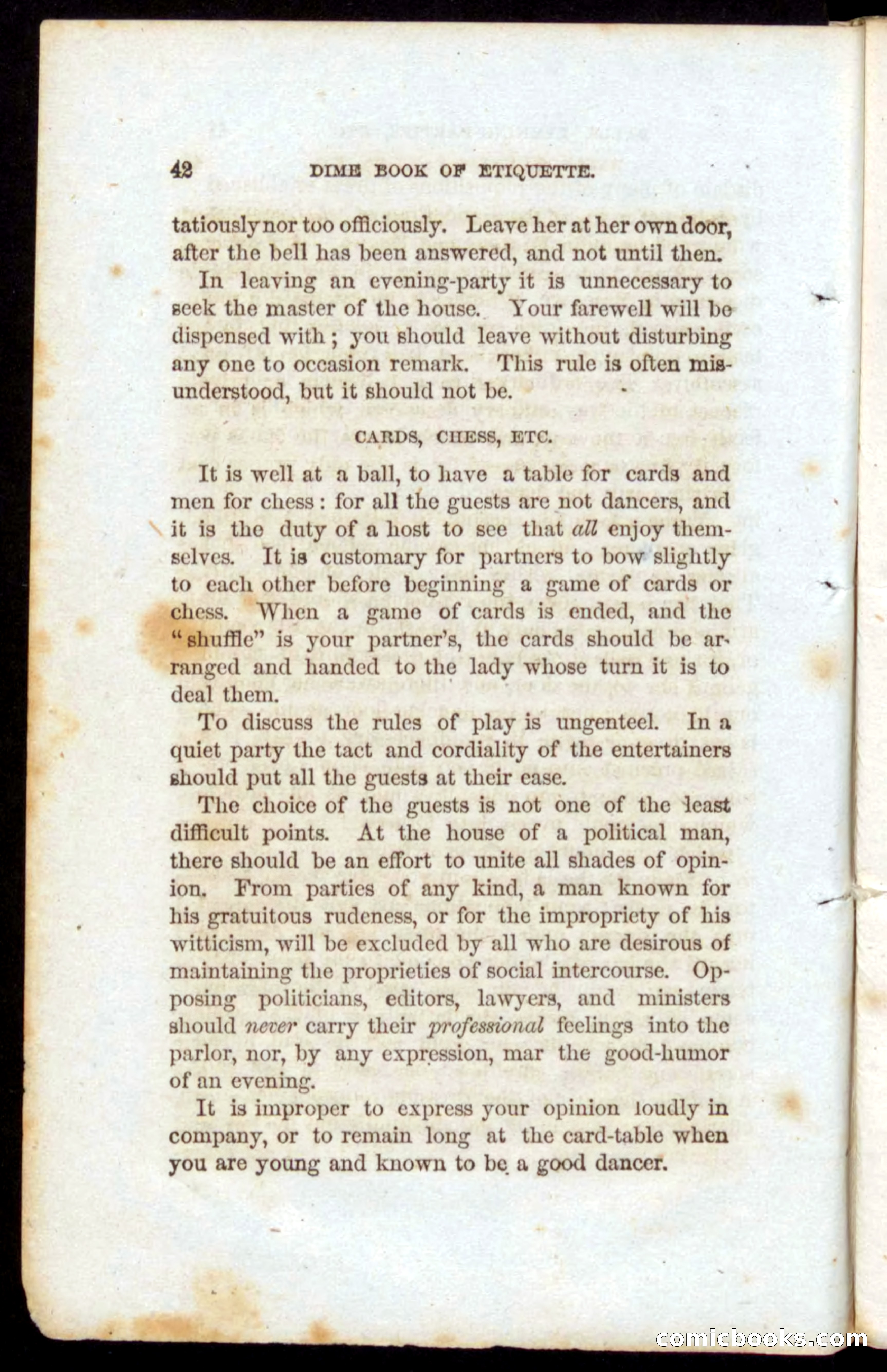 Beadle's Dime Book of Etiquette — page 40 of 72