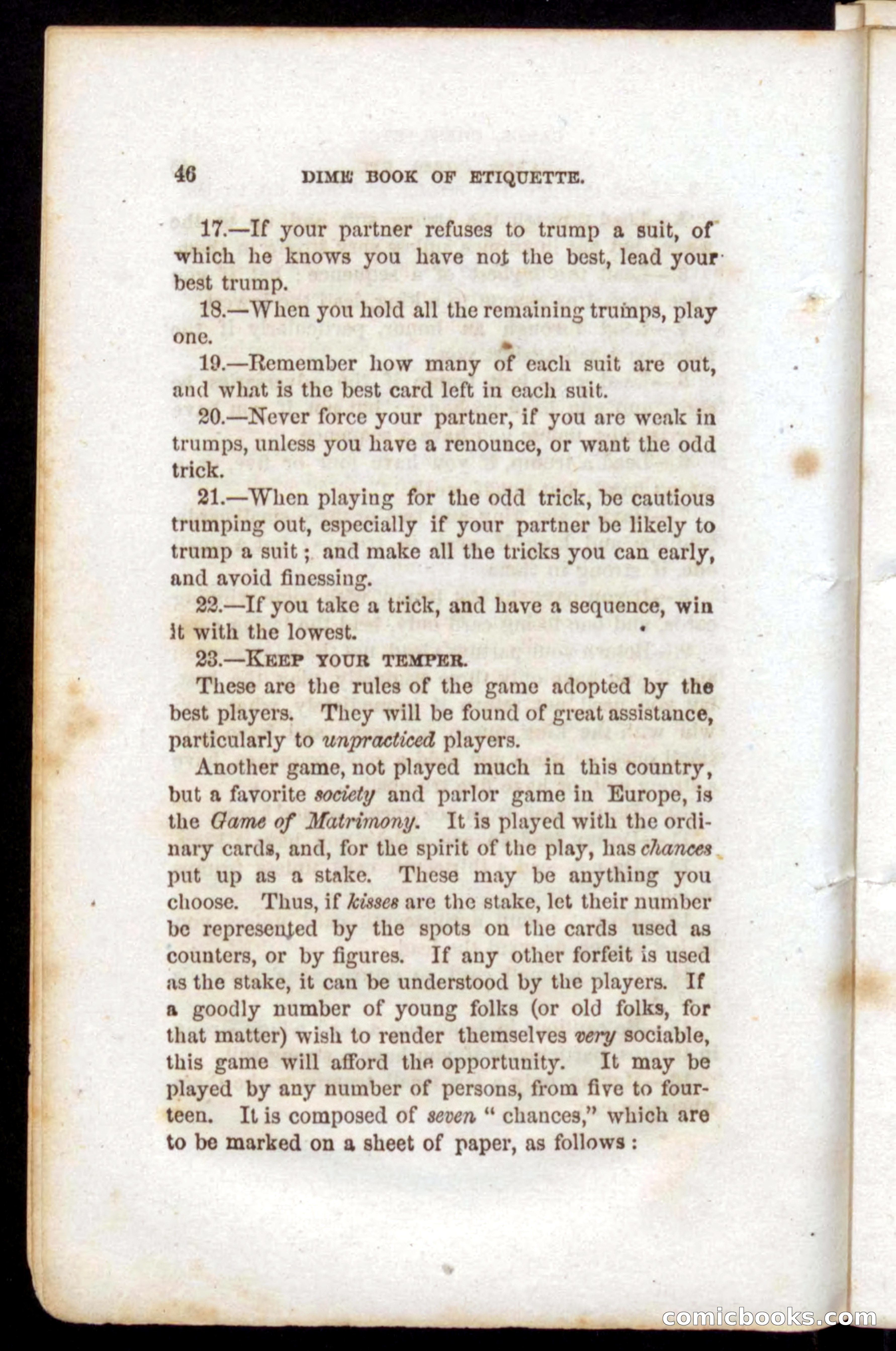 Beadle's Dime Book of Etiquette — page 44 of 72