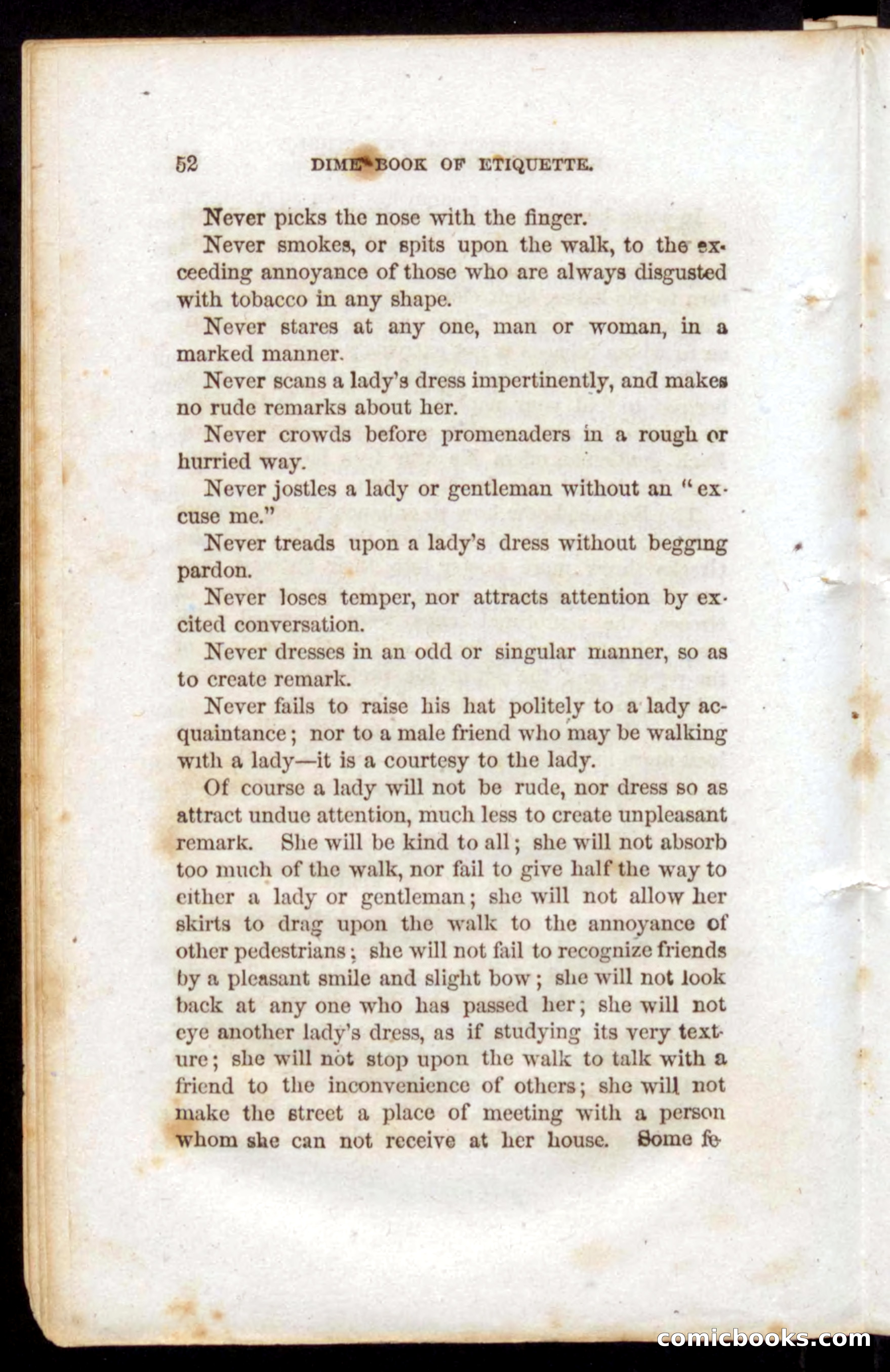 Beadle's Dime Book of Etiquette — page 50 of 72