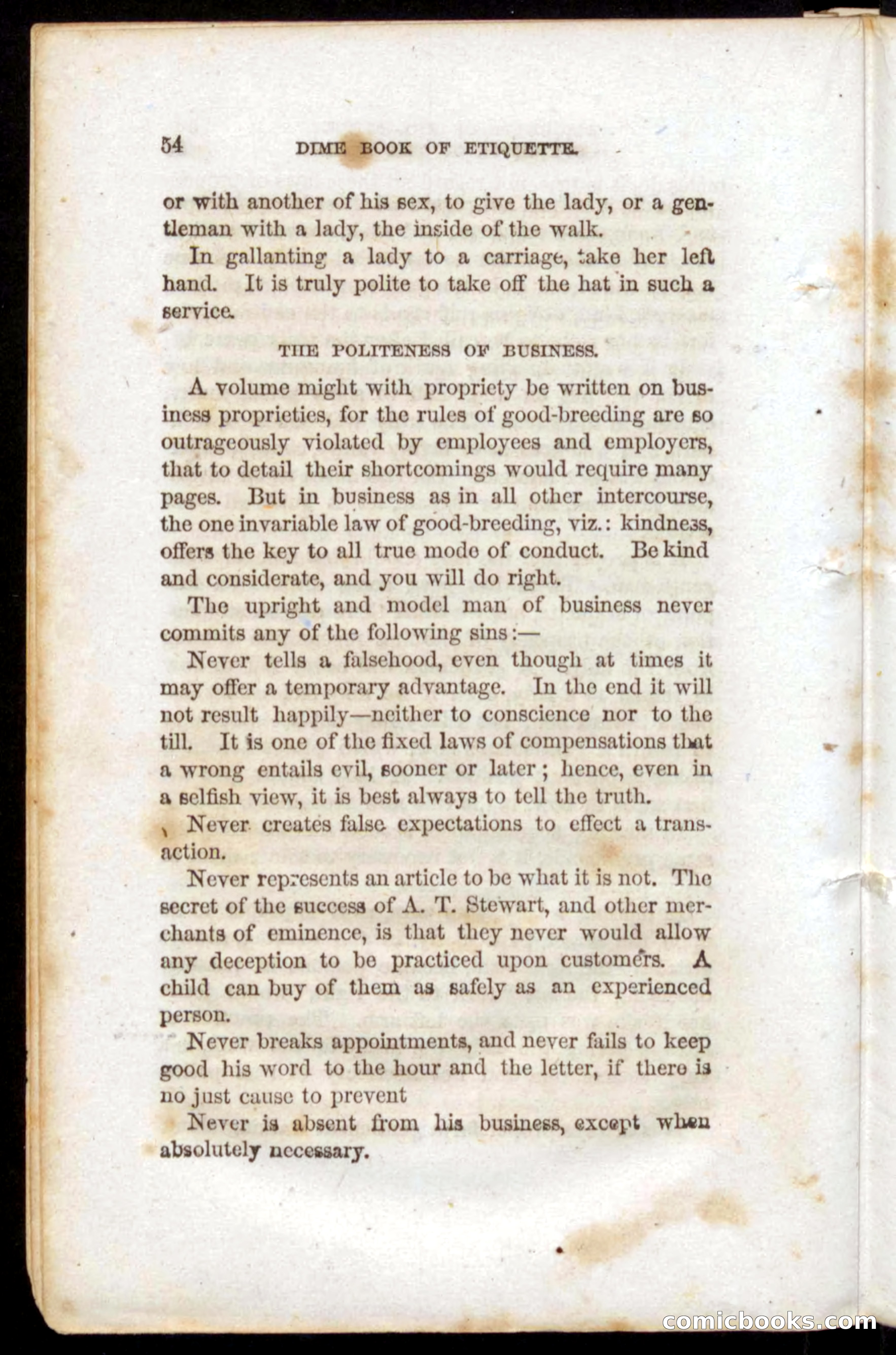 Beadle's Dime Book of Etiquette — page 52 of 72