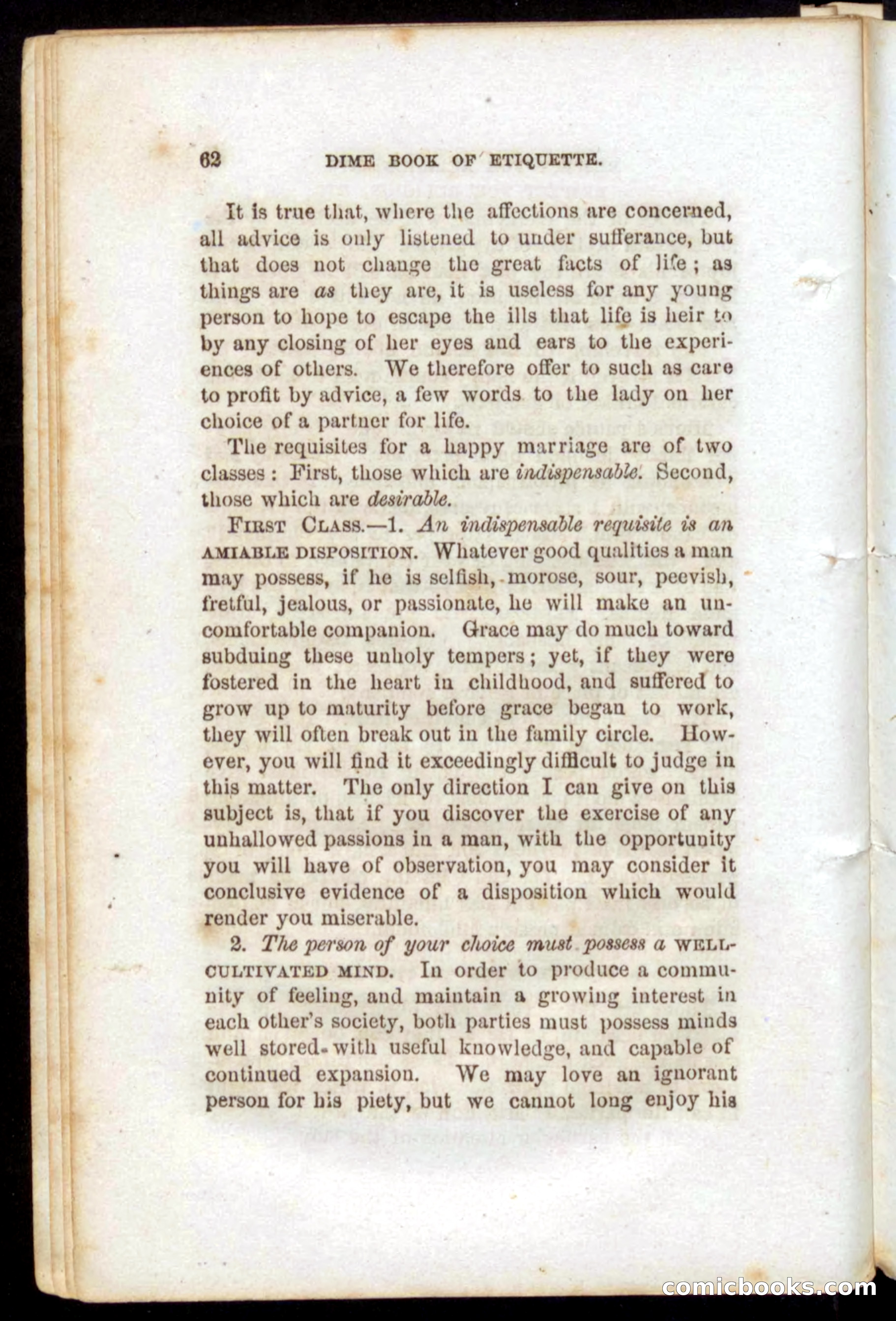 Beadle's Dime Book of Etiquette — page 60 of 72