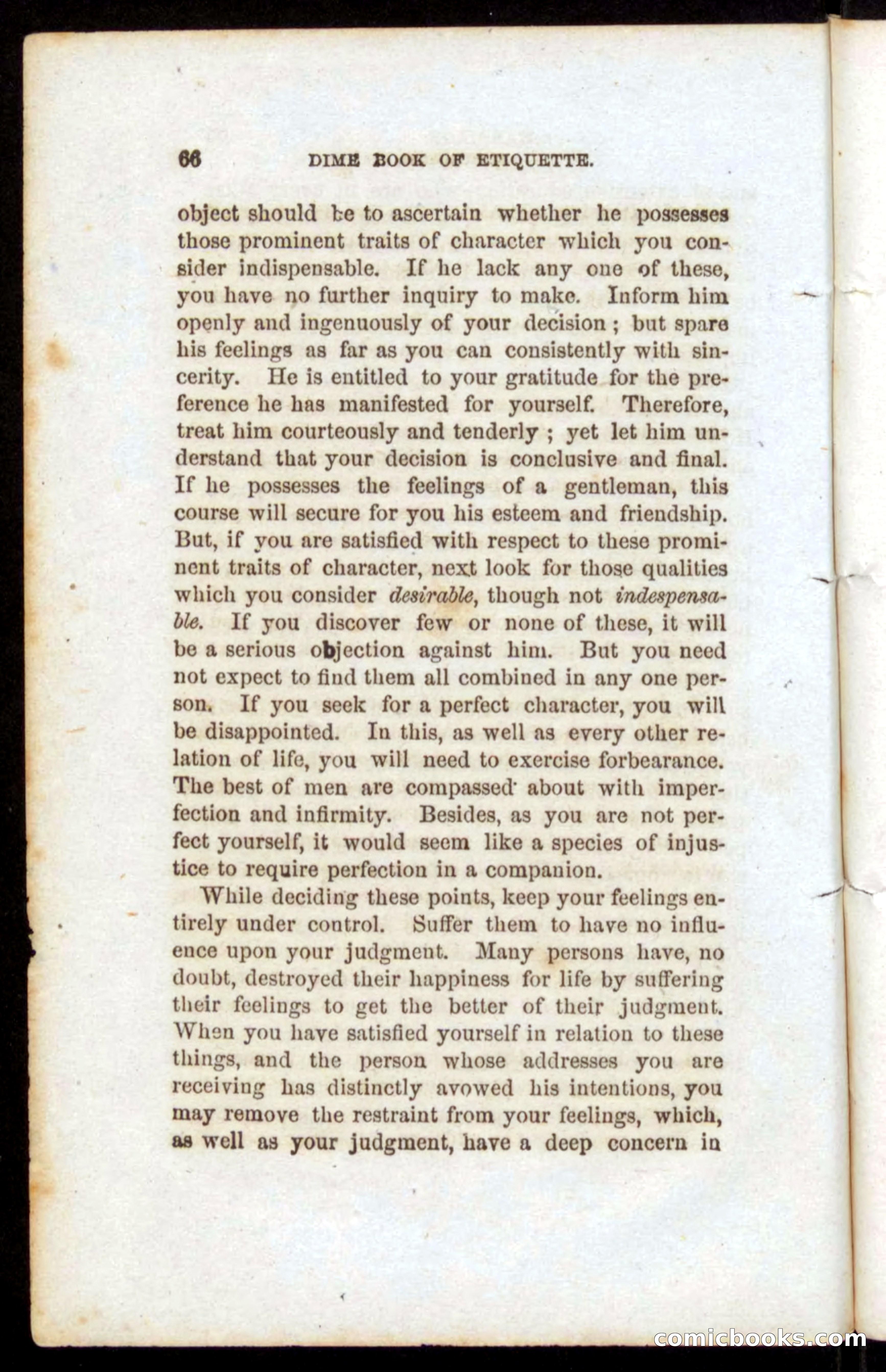 Beadle's Dime Book of Etiquette — page 64 of 72