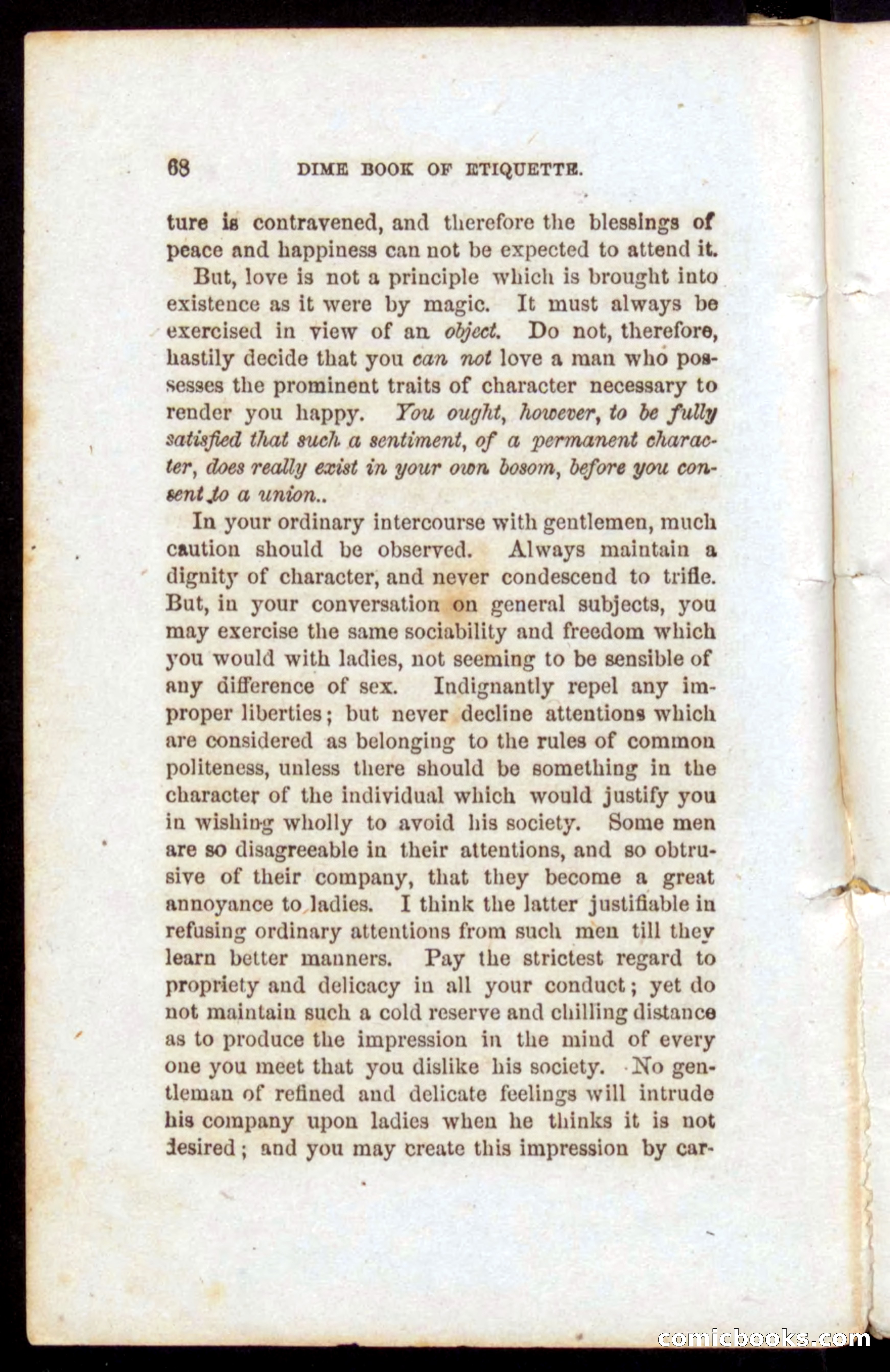 Beadle's Dime Book of Etiquette — page 66 of 72