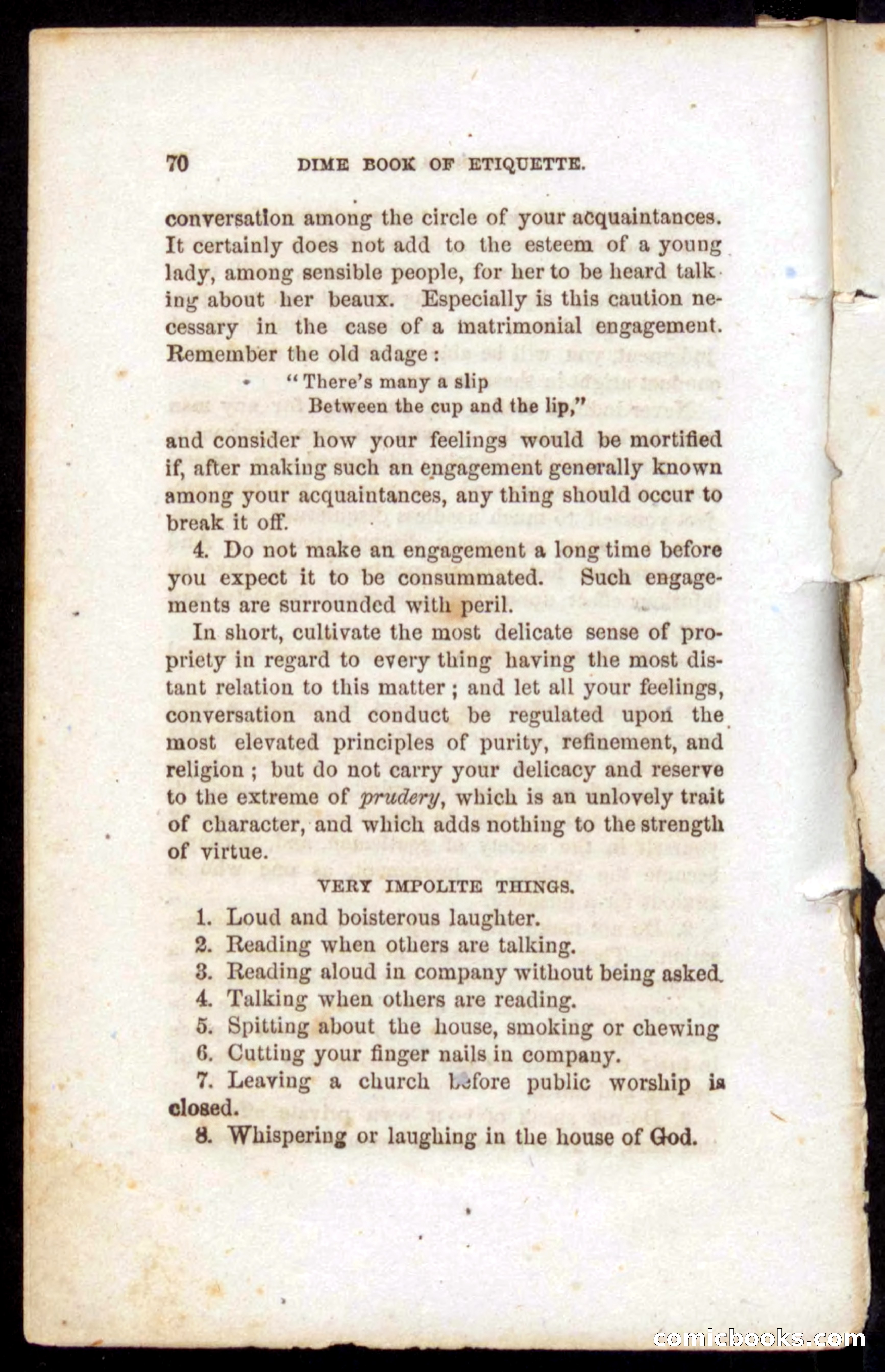 Beadle's Dime Book of Etiquette — page 68 of 72