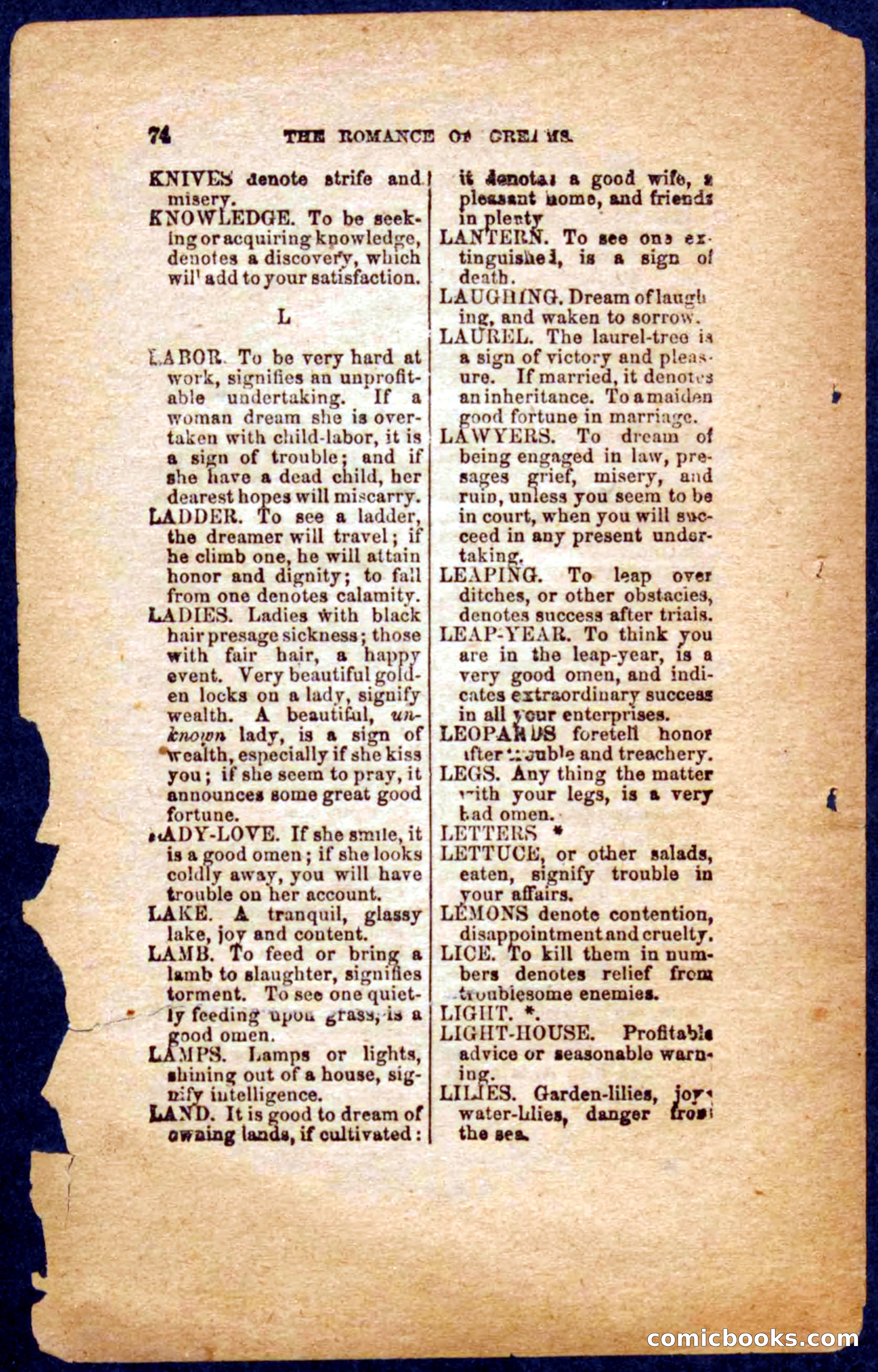 Beadle's Dime Book of Dreams — page 76 of 86
