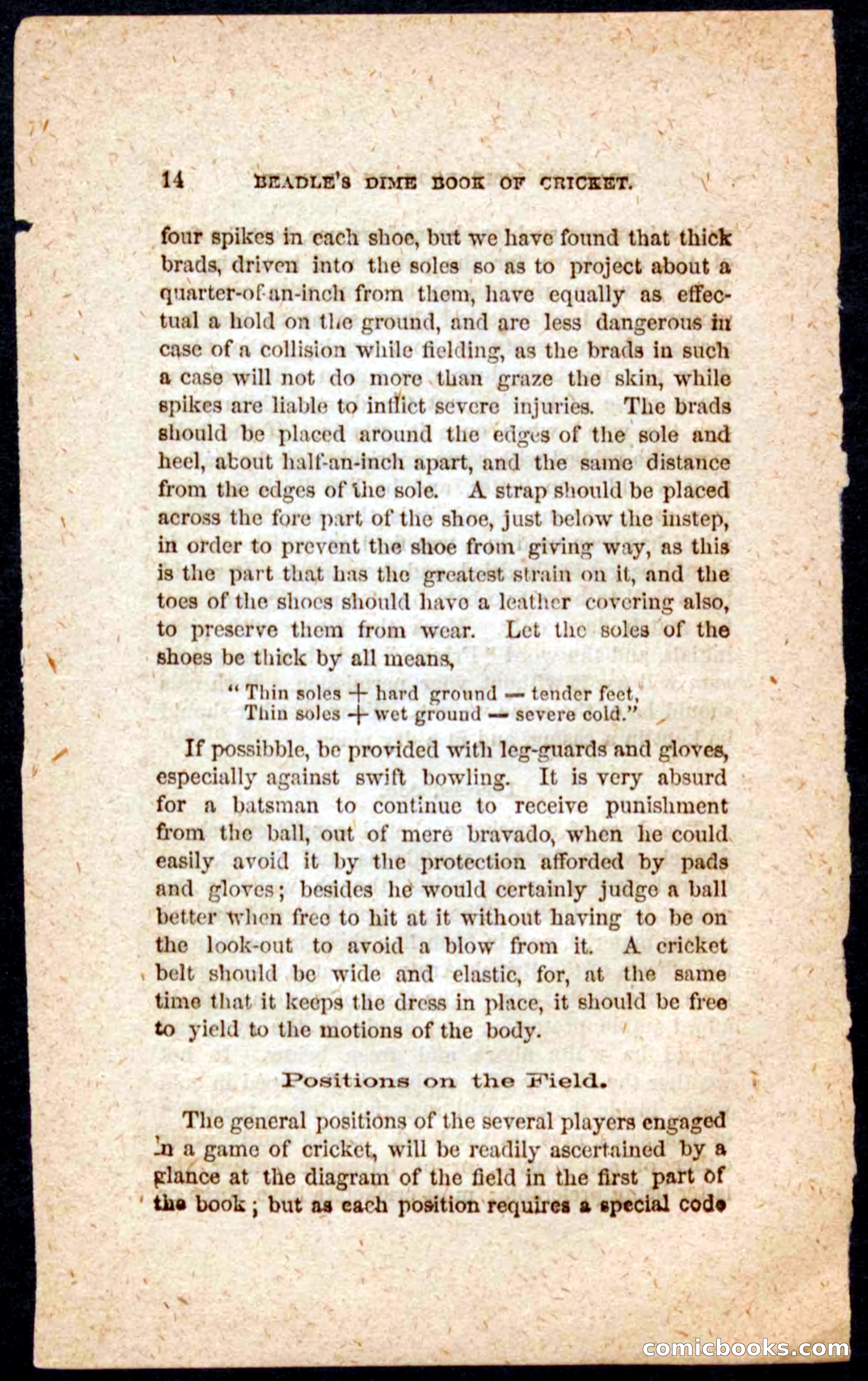 Beadle's Dime Cricket and Foot-Ball — page 14 of 52