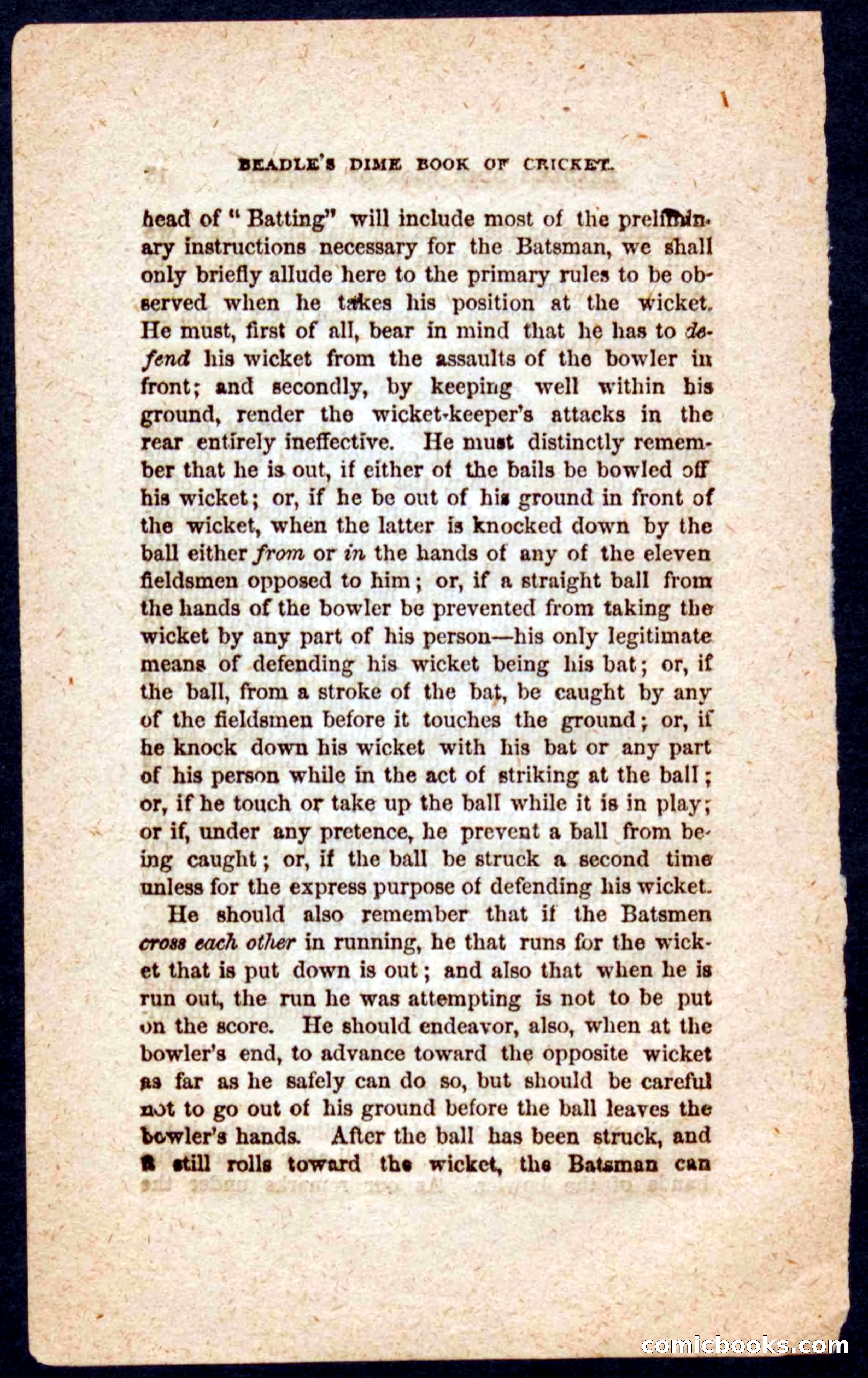 Beadle's Dime Cricket and Foot-Ball — page 16 of 52
