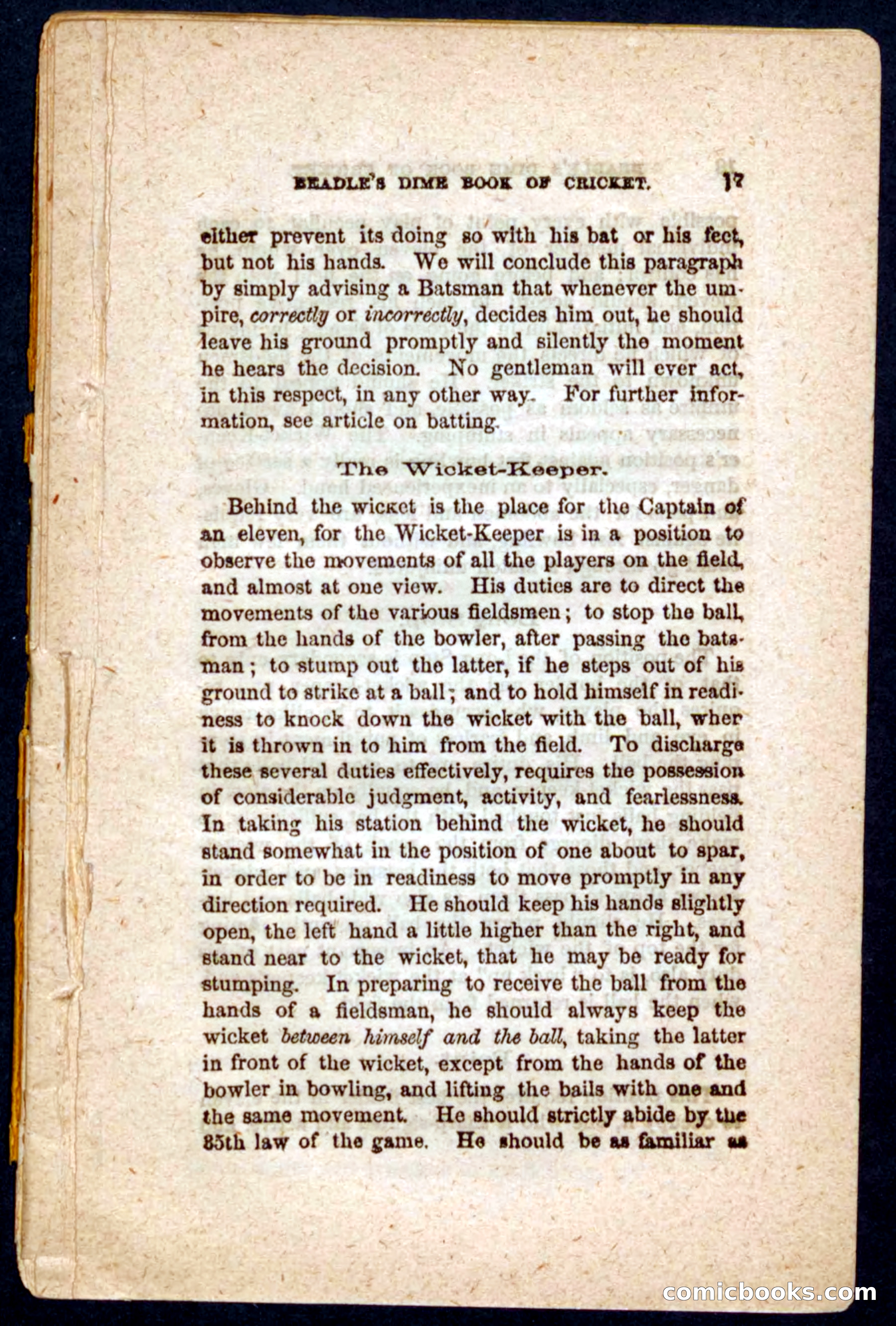 Beadle's Dime Cricket and Foot-Ball — page 17 of 52